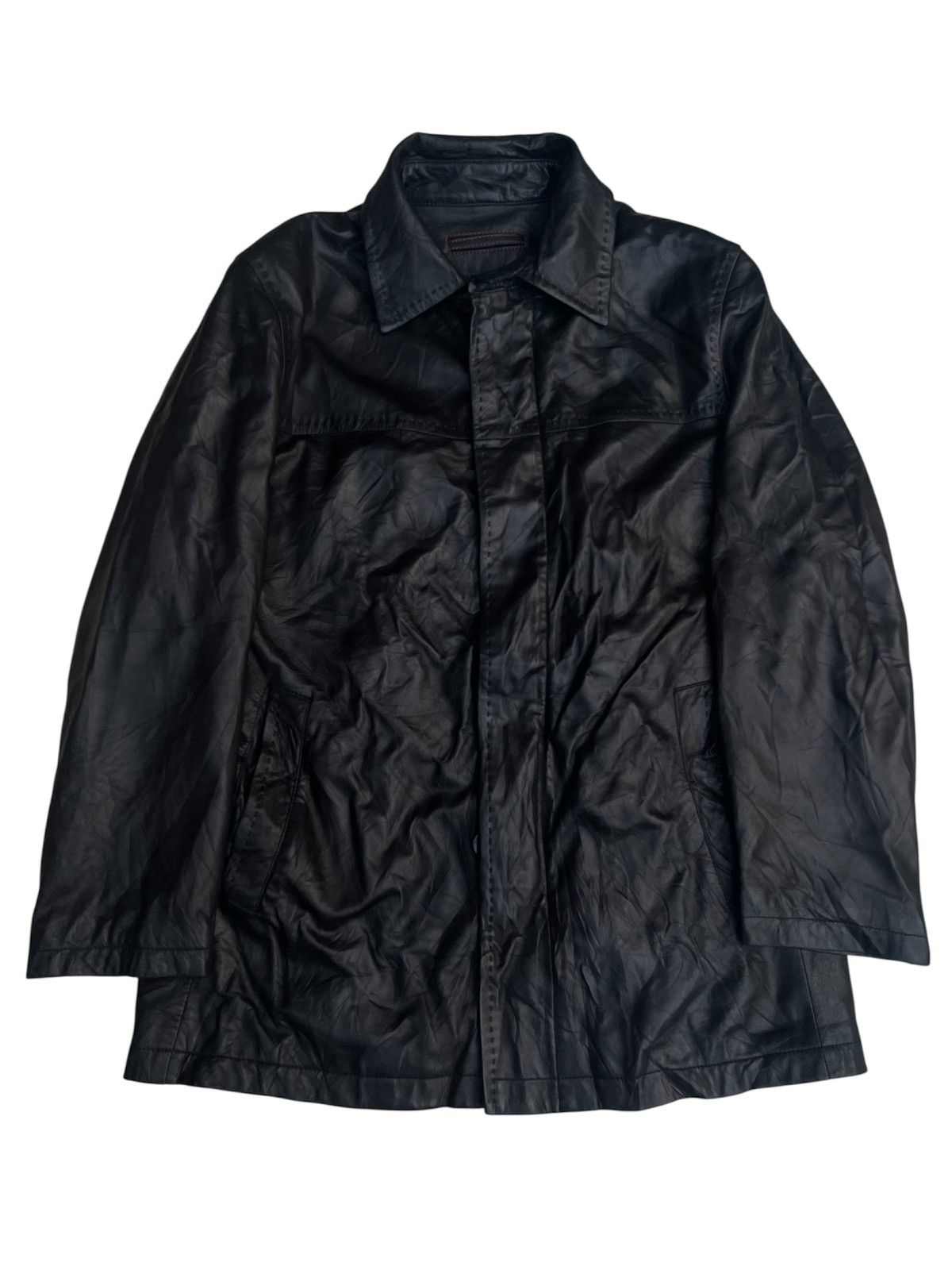 Balmain Vintage Balmain Paris Black Sheepskin Leather Jacket Size US L / EU 52-54 / 3 - 2 Thumbnail