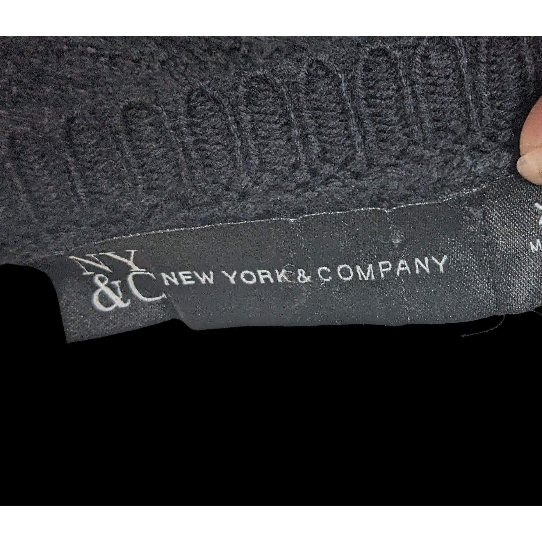 Other New York & Company Corporate Goth Black Knit Sweater Size XS / US 0-2 / IT 36-38 - 3 Thumbnail