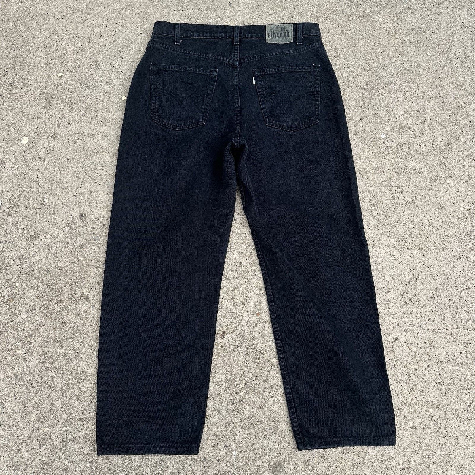 Levi's × Vintage Vintage 90s Levi’s Silvertab Black Baggy Denim Jeans 36x32 Size US 36 / EU 52 - 4 Thumbnail