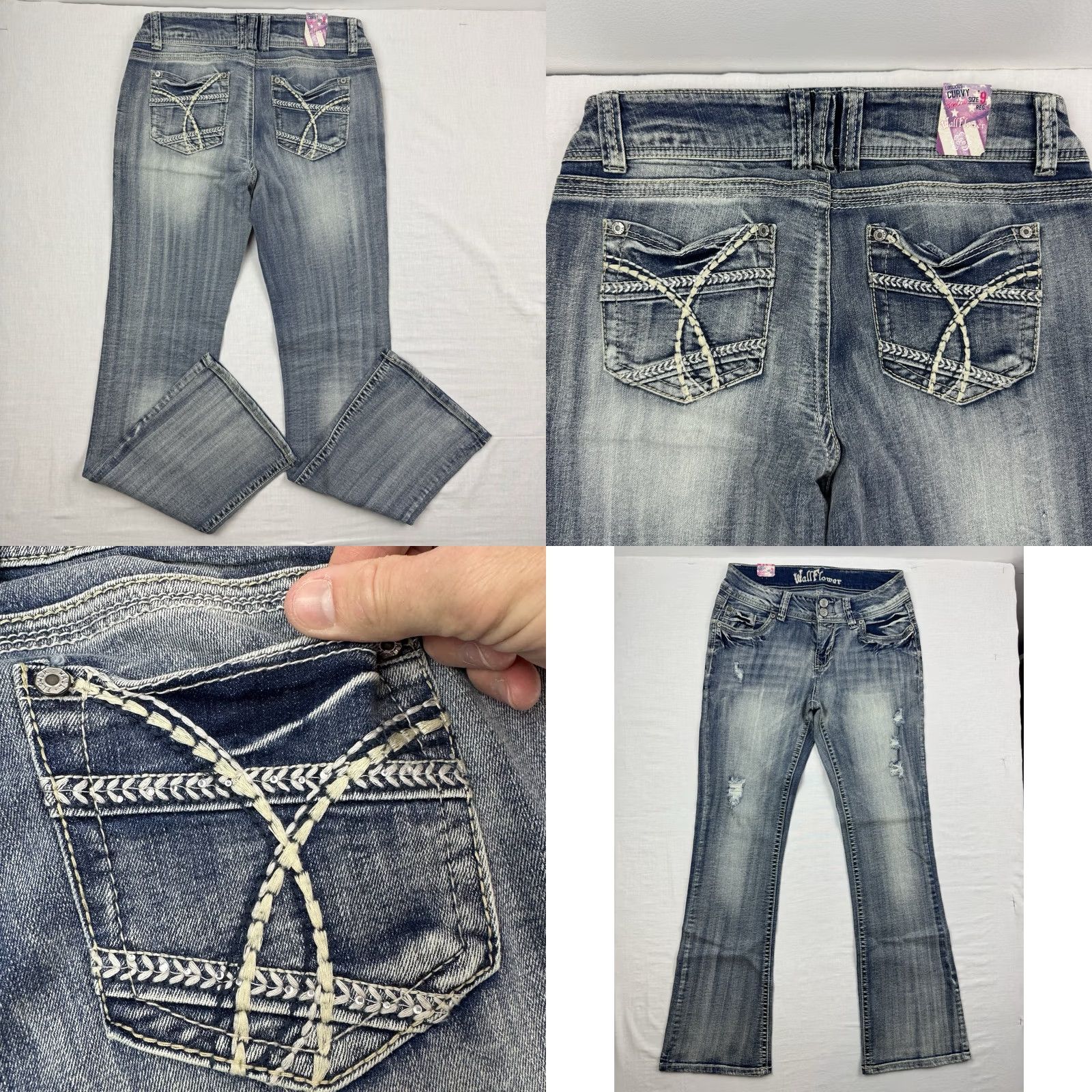 Vintage VINTAGE Wall Flower Jeans Womens Bootcut Rise Mid 9 Blue Hipster Y2K 2000s Girls Womens Size 30" / US 8 / IT 44 - 10 Thumbnail