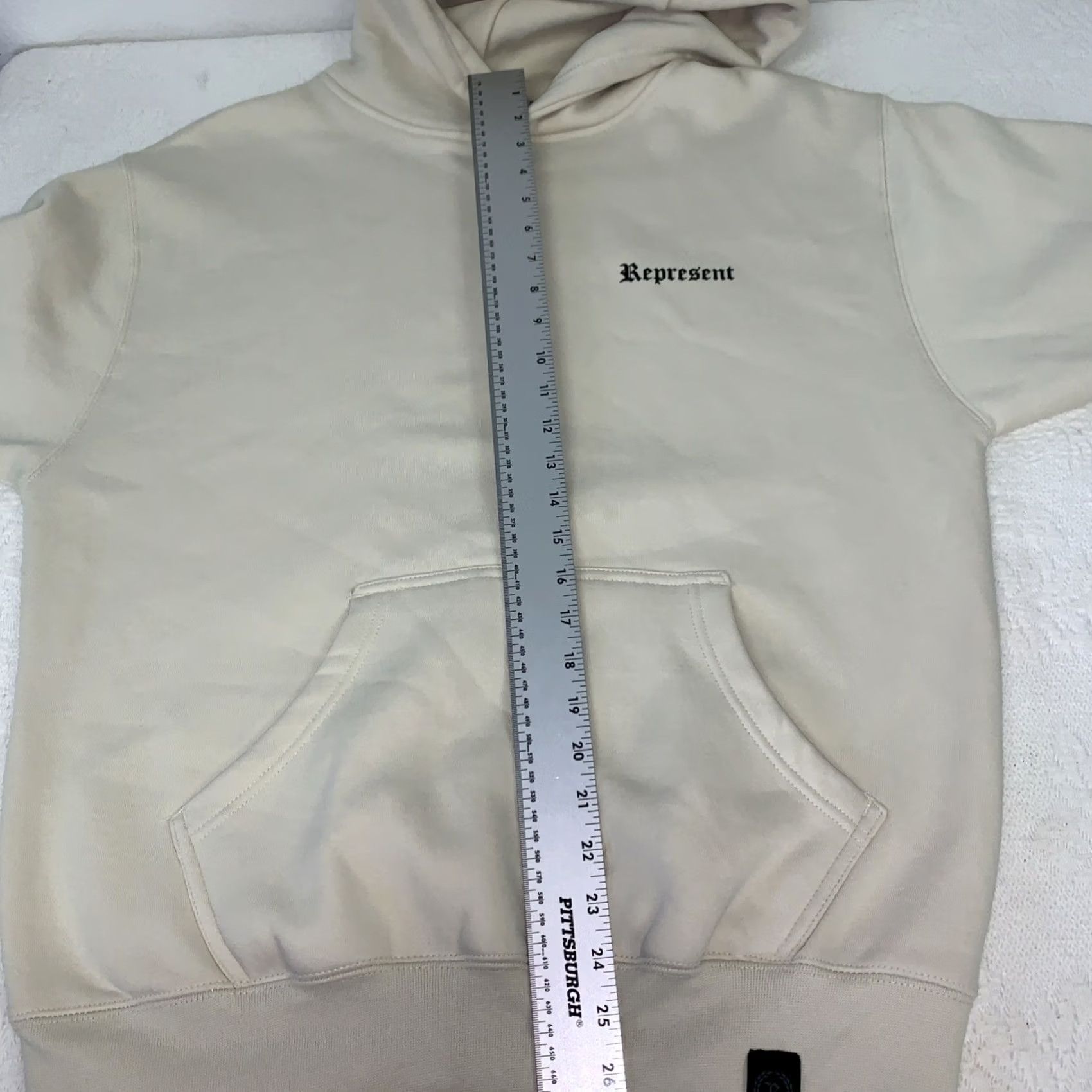 Vintage REPRESENT Hoodie Medium Cream Used Sweatshirt Size US M / EU 48-50 / 2 - 7 Thumbnail