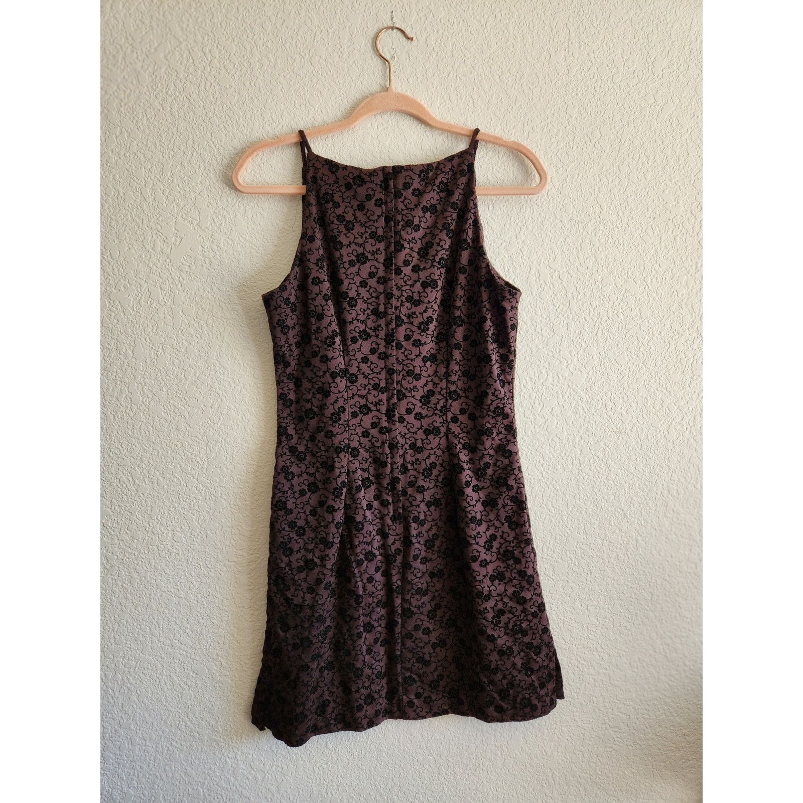 Other Y2k 90's Grunge Women's Floral Velvet Dress Size M / US 6-8 / IT 42-44 - 2 Thumbnail