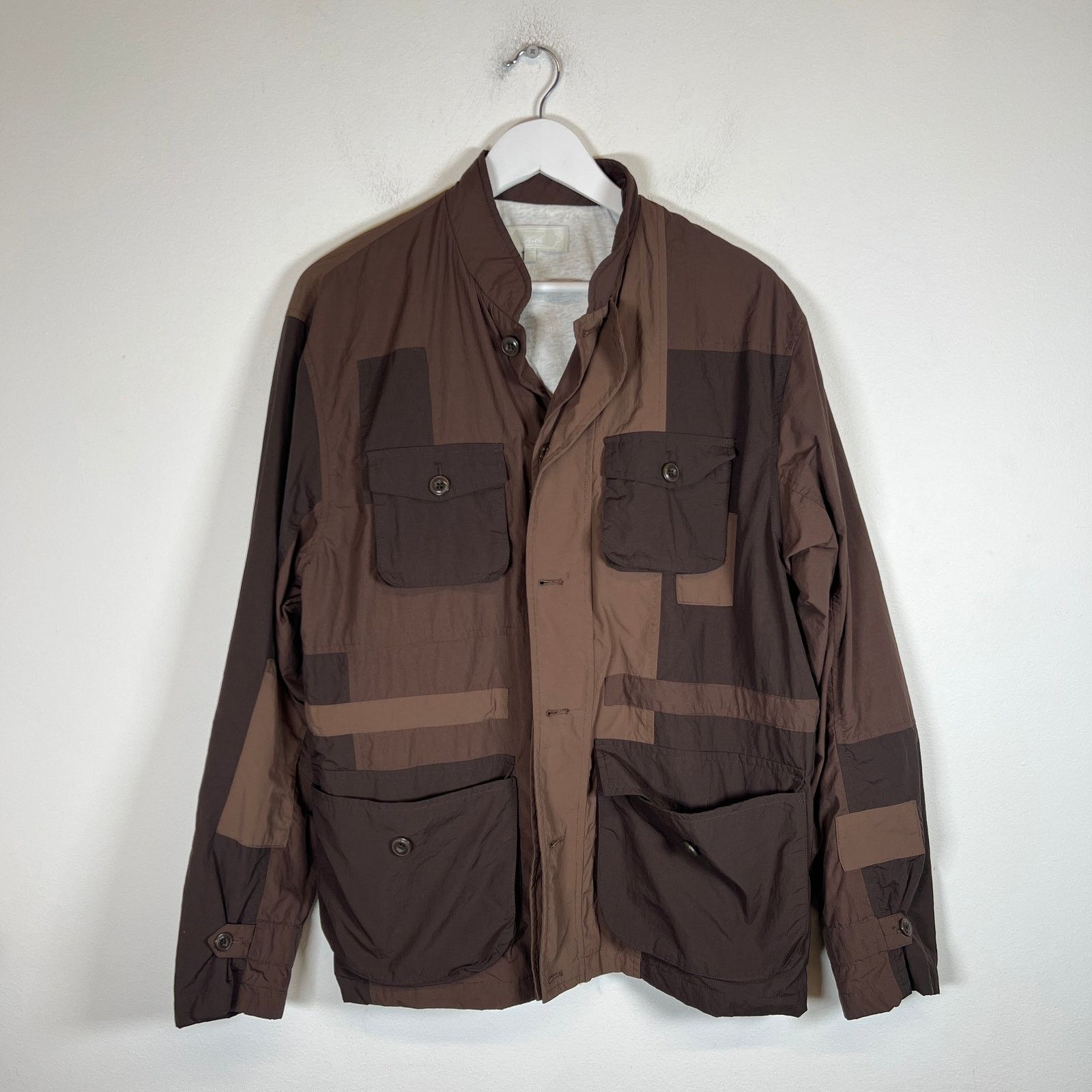 Kith Kith Patchwork Wool Coaches Jacket - Nocturnal, Size