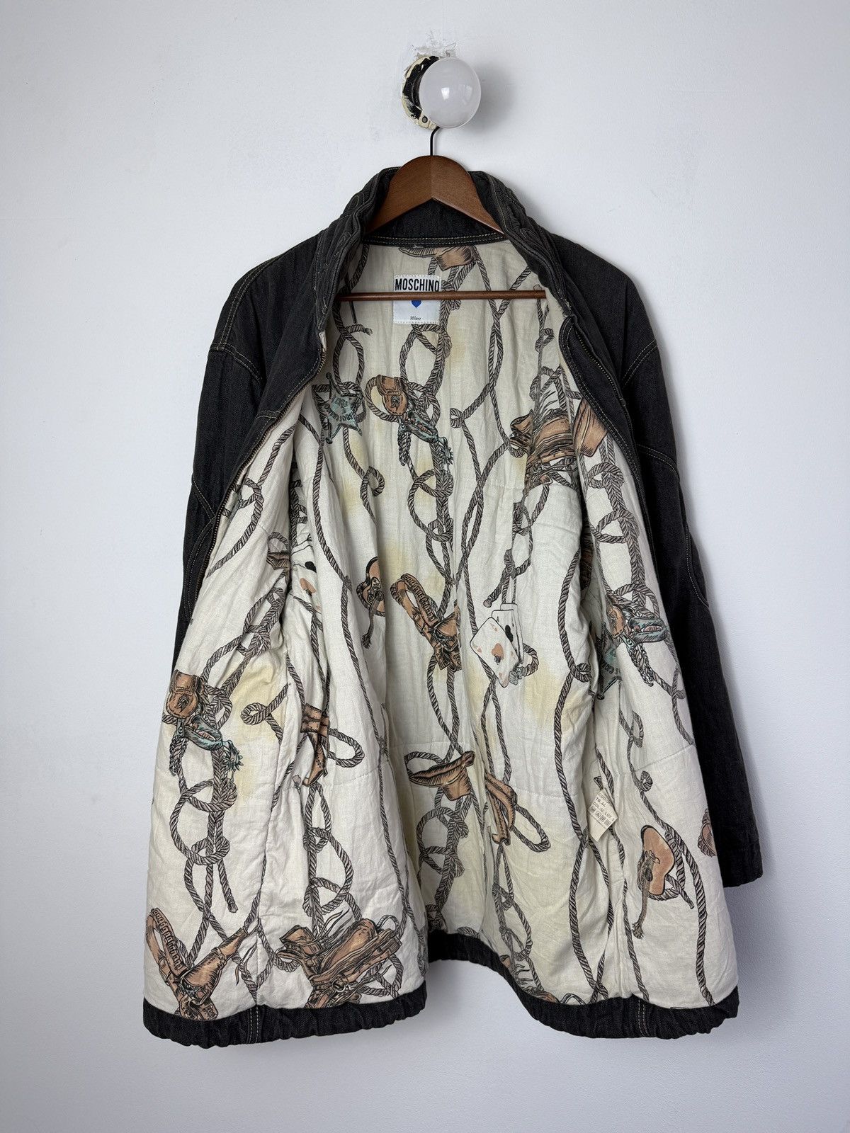 Moschino 90s Moschino Denim Rope Jacket Size XL / US 12-14 / IT 48-50 - 2 Thumbnail