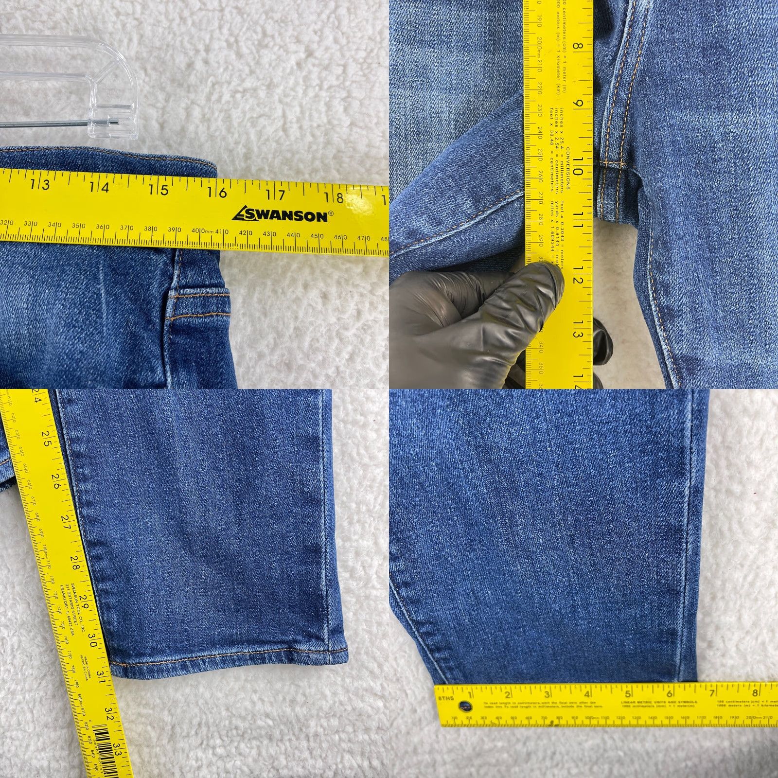 Frame FRAME L'Homme Slim Leg Jeans Womens Size 32 Blue Burroughs Denim Mid-Rise Casual Shirt? Size 24" / US 00 / IT 34 - 8 Thumbnail