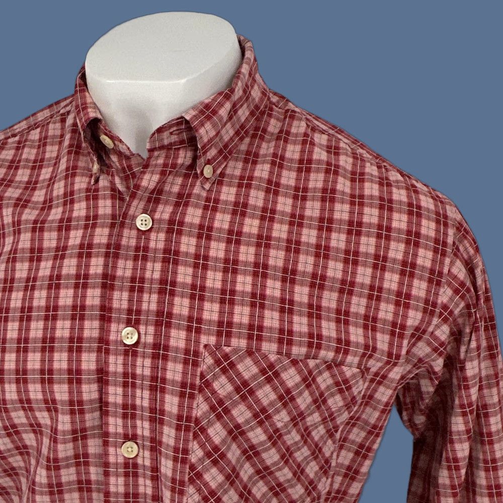 J.Crew VINTAGE J.CREW Shirt Mens Large Red Plaid Cotton Button-Down Oarsman Casual Size US L / EU 52-54 / 3 - 1 Thumbnail