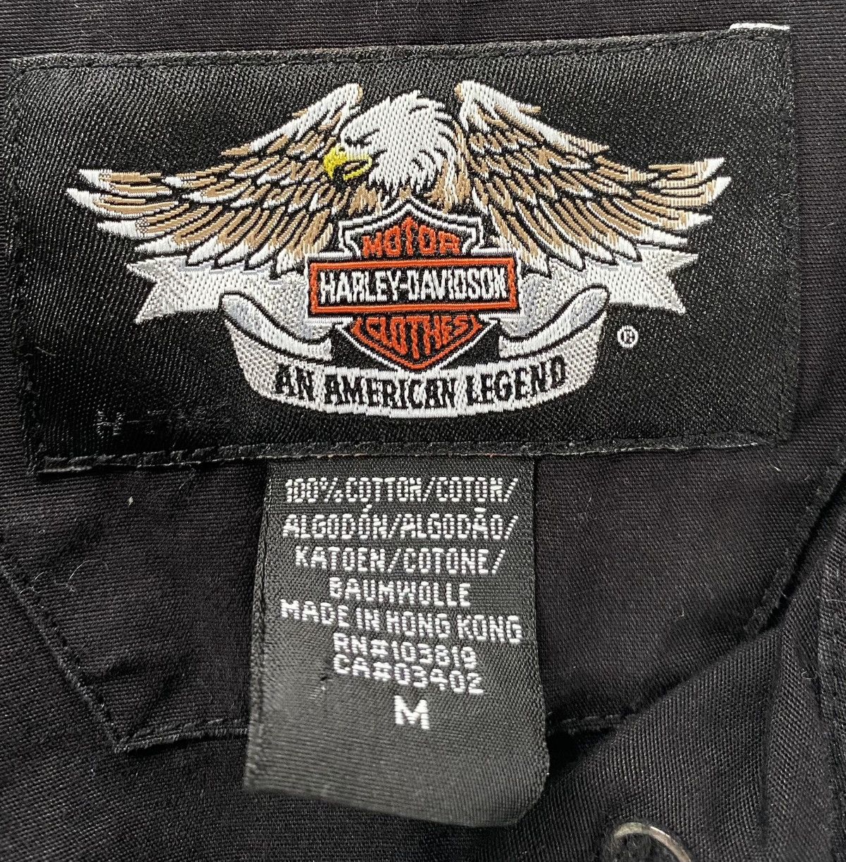 Harley Davidson Harley Davidson Motorcycle Eagle Embroidered Shirt Large Size US L / EU 52-54 / 3 - 7 Thumbnail