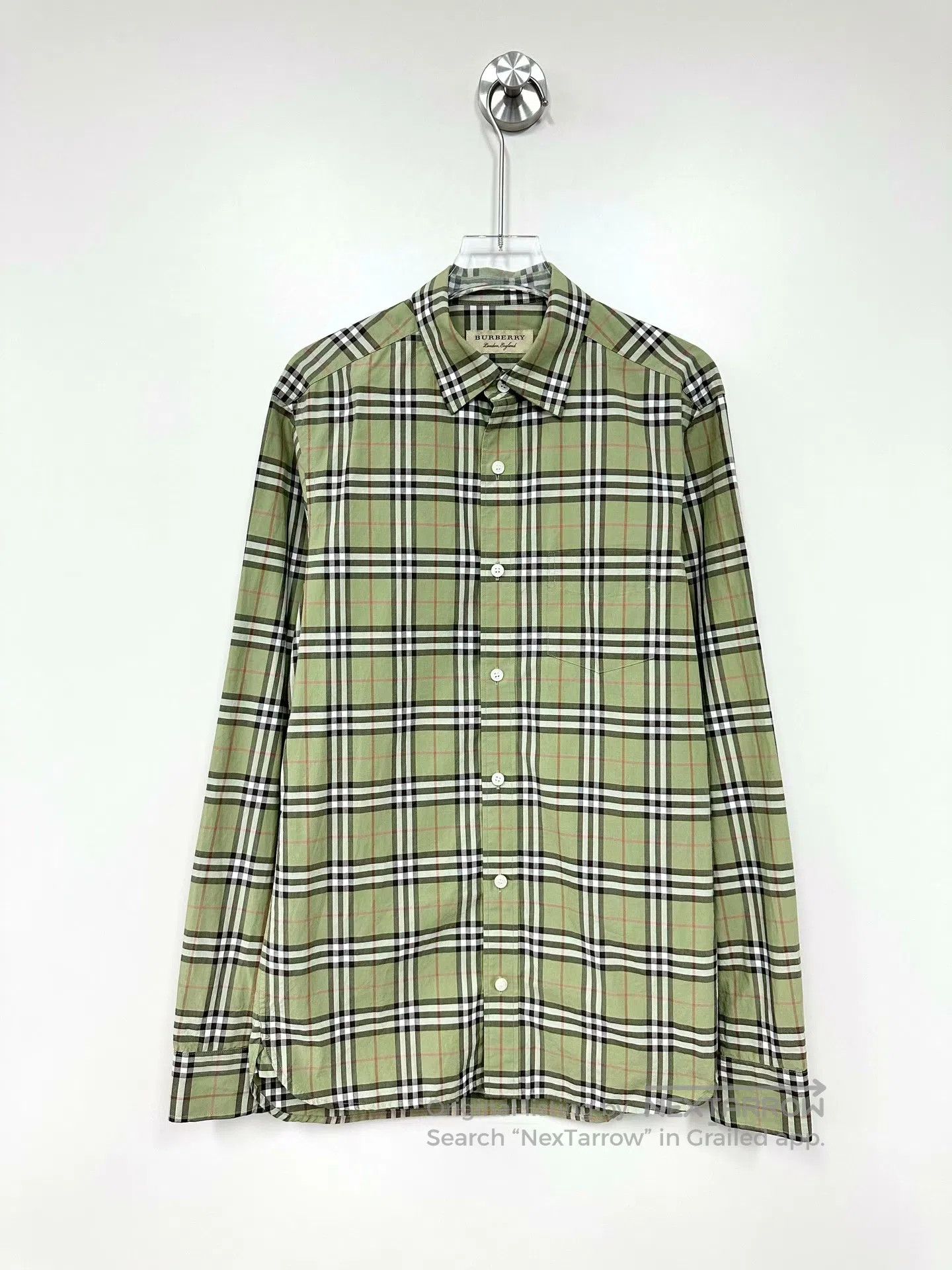 Burberry Burberry Green Classic Plaid Long Sleeve Shirt| Size US XS / EU 42 / 0 - 1 Thumbnail