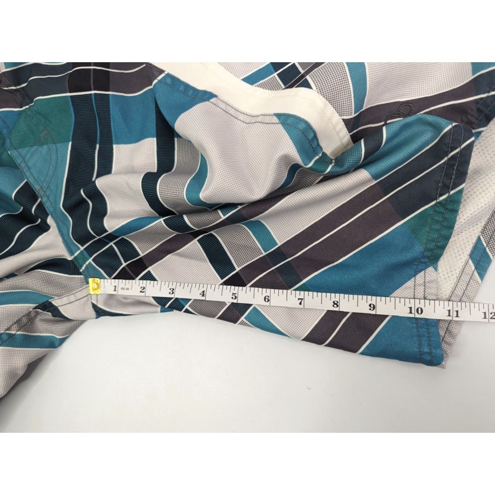 Ocean Pacific OP Ocean Pacific Green Blue Pattern Mens Size Small 28 Swim Surf Lined Trunks Size US 29 - 3 Thumbnail