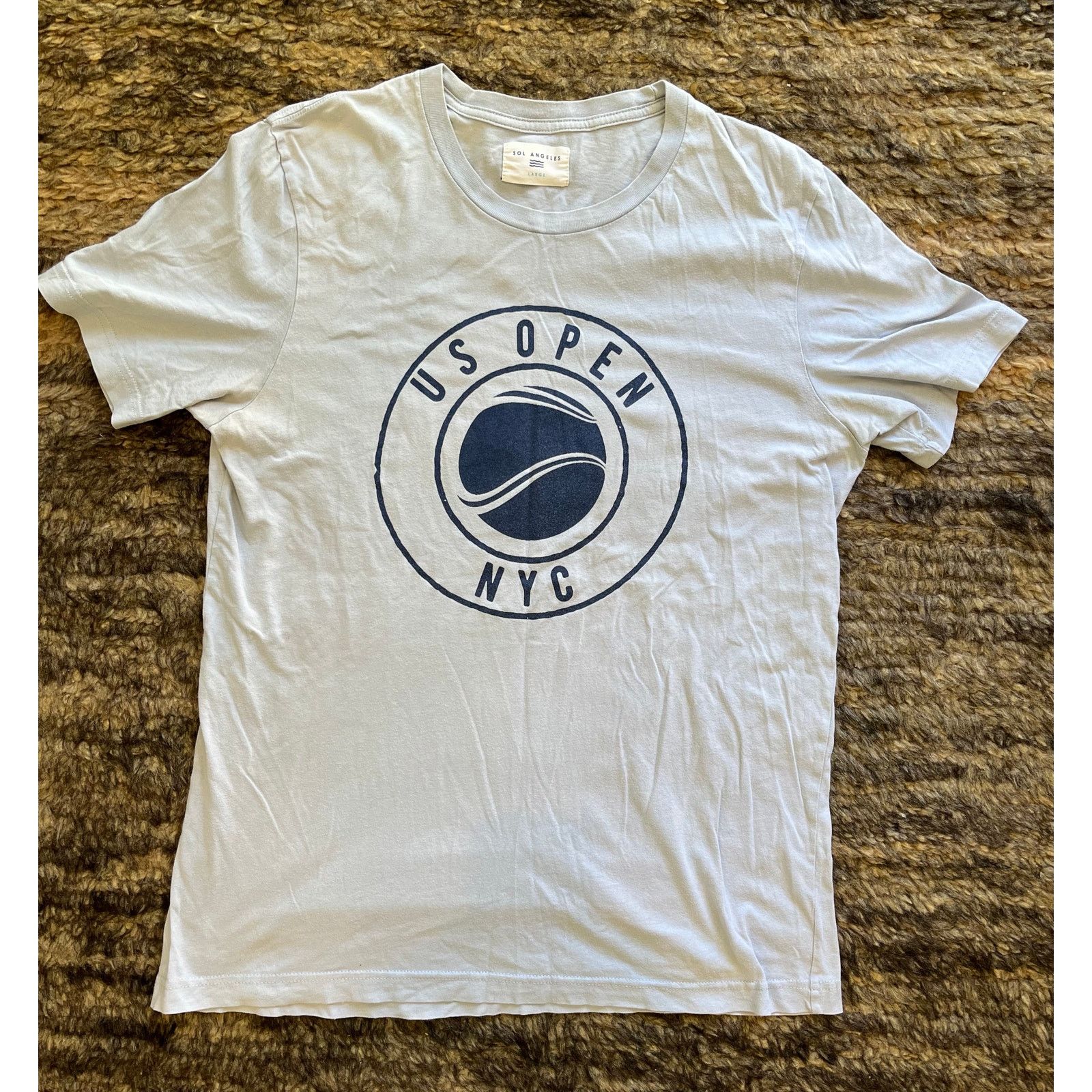 Nike Men's US Open NYC T Shirt Large Light Blue Size US L / EU 52-54 / 3 - 1 Thumbnail