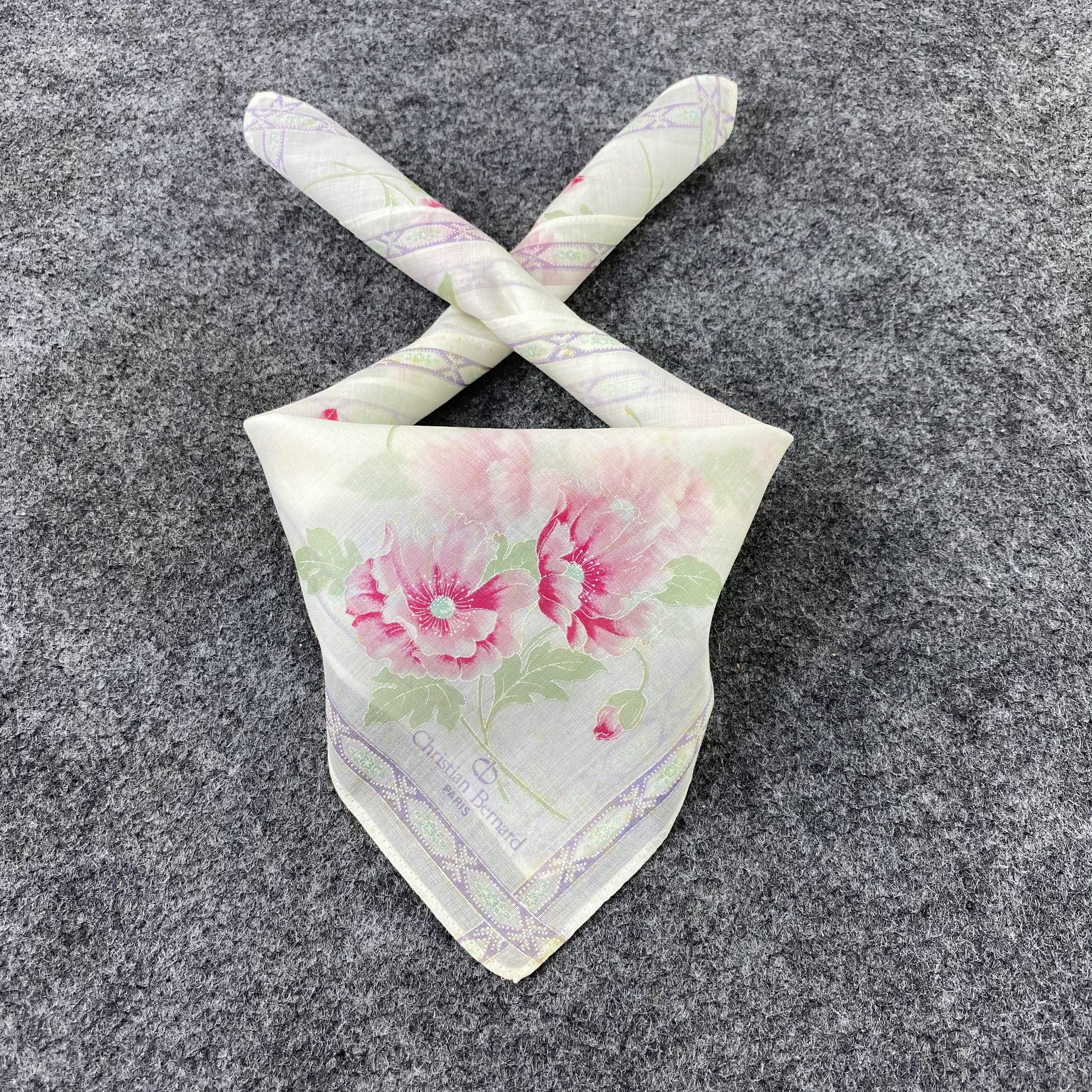 Vintage Christian Bernard Handkerchief / Bandana / Neckerchief-B1329 Size ONE SIZE - 2 Thumbnail