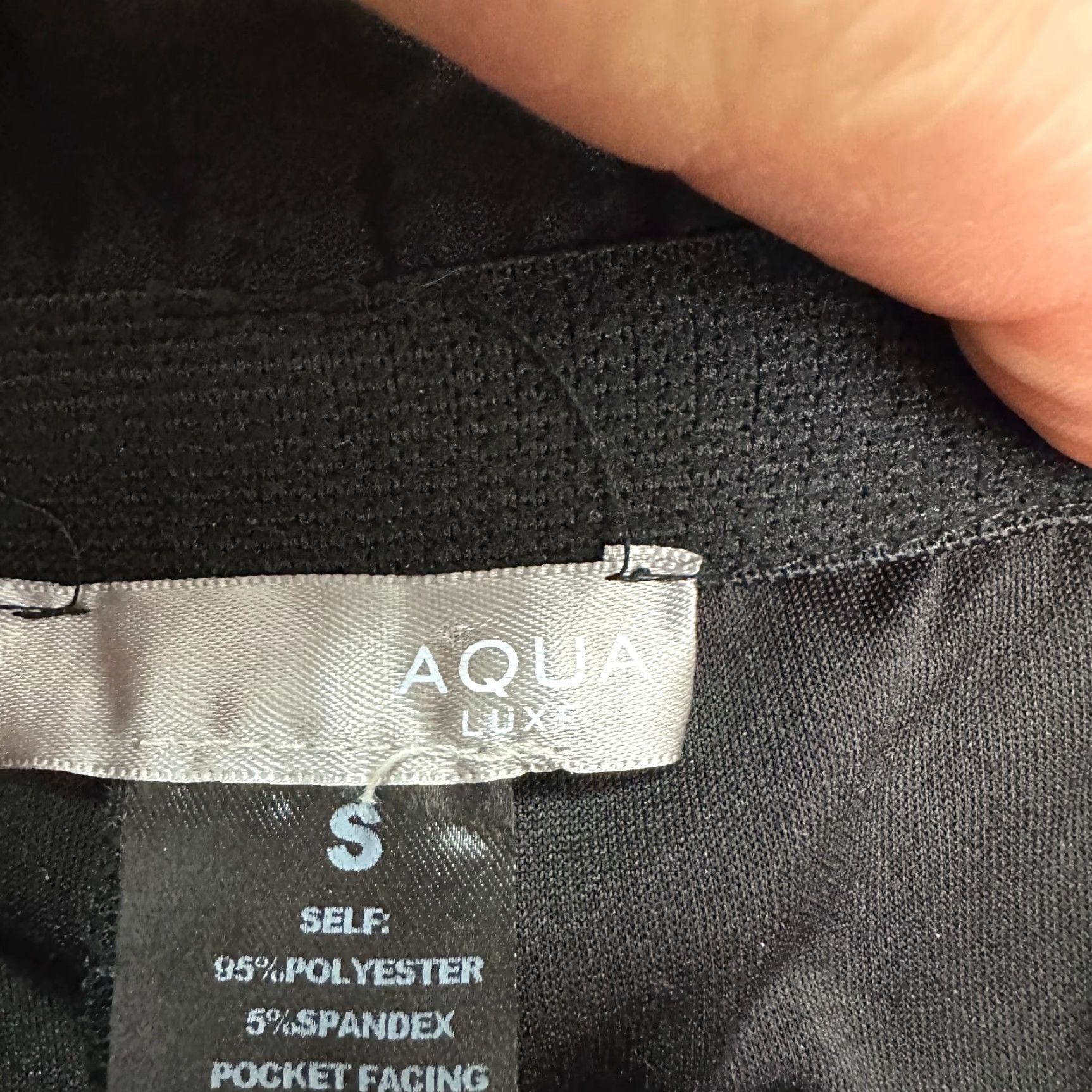 AQUA Aqua Luxe By Bloomingdale's Leather Paperbag Pants Womens Small Black Belt 24x27 Size 28" / US 6 / IT 42 - 5 Thumbnail
