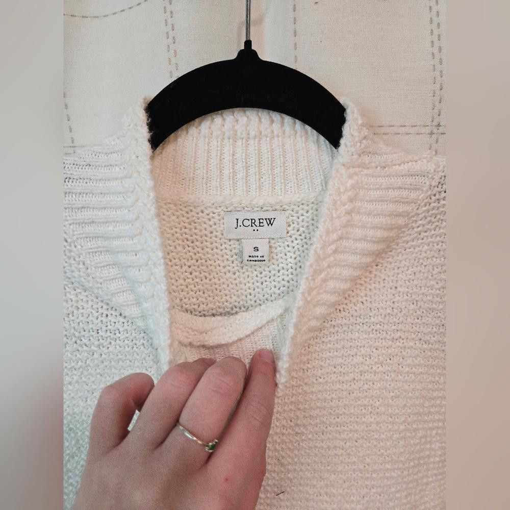 Other J Crew Mockneck Cable-Sleeve Sweater Size S / US 4 / IT 40 - 4 Thumbnail