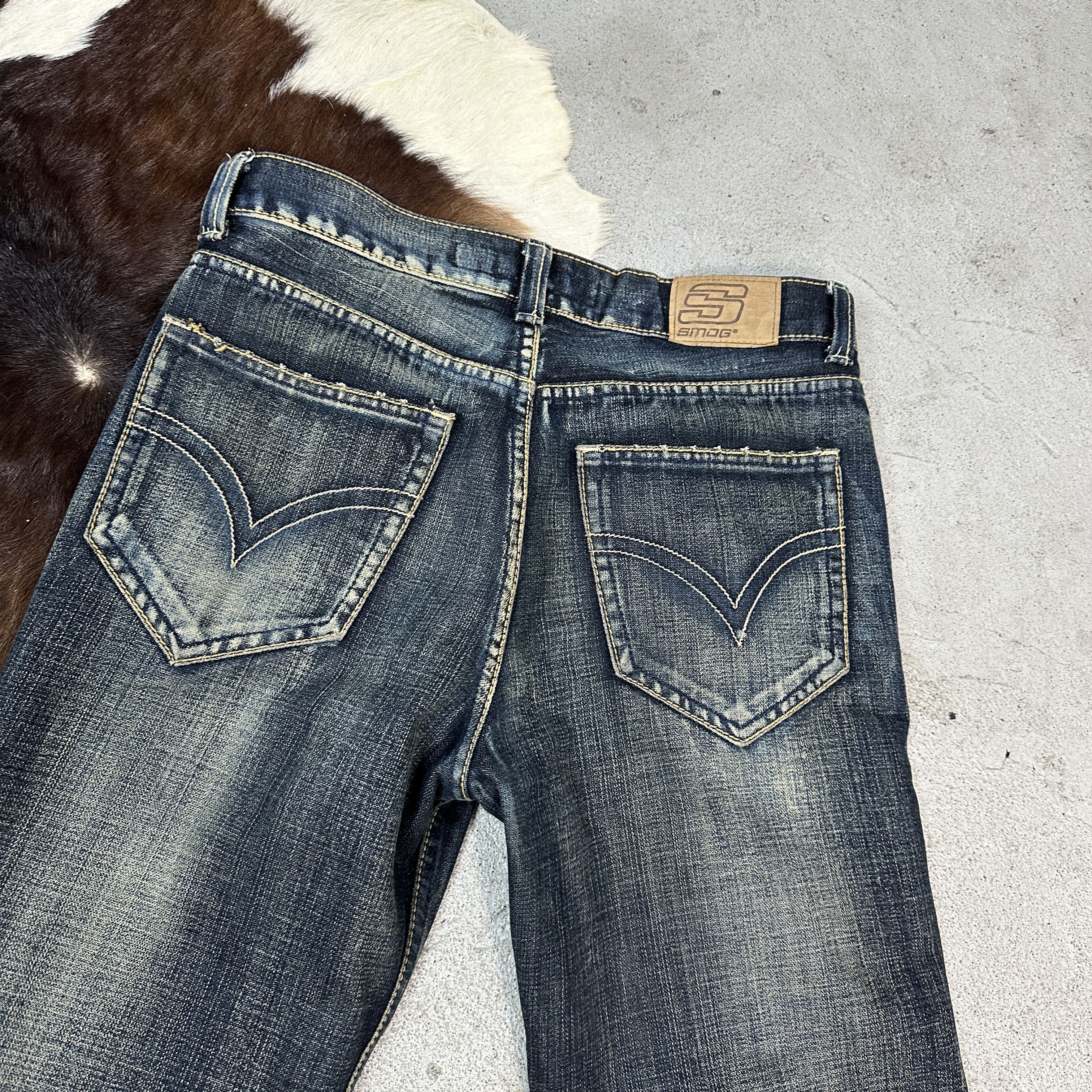 Vintage Vintage Flared Rotten Green Jeans Size 31" - 10 Thumbnail