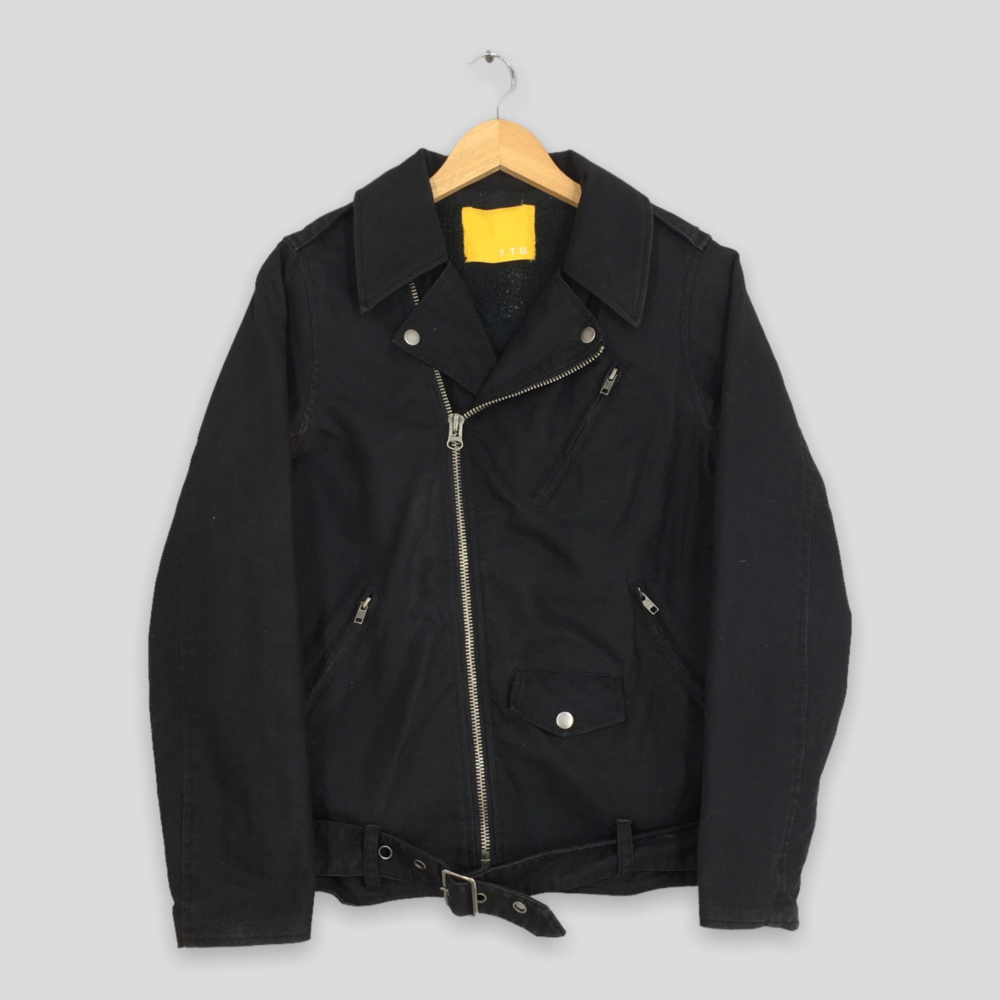 Schott Vintage Double Collar Punk Biker Concert Black Jacket Medium Size US M / EU 48-50 / 2 - 1 Thumbnail