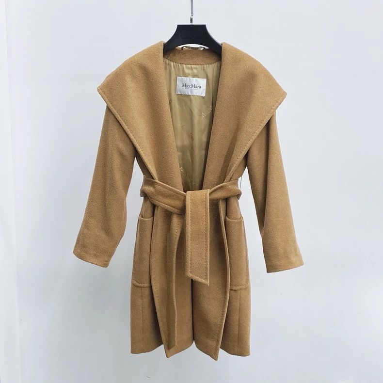 Max Mara MaxMara Camel Hooded Belted Coat -dmc Size US XS / EU 42 / 0 - 1 Thumbnail