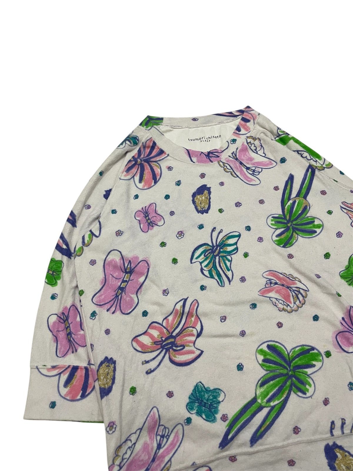 Issey Miyake Tsumori Chisato Sleep Butterfly Sketch Art Crewneck Size M / US 6-8 / IT 42-44 - 3 Thumbnail