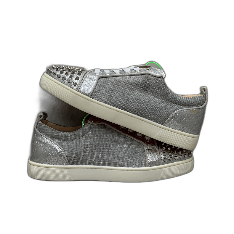 Christian Louboutin Christian Louboutin Silver Studded Sneakers Size 43.5 Size US 10.5 / EU 43-44 - 1 Thumbnail