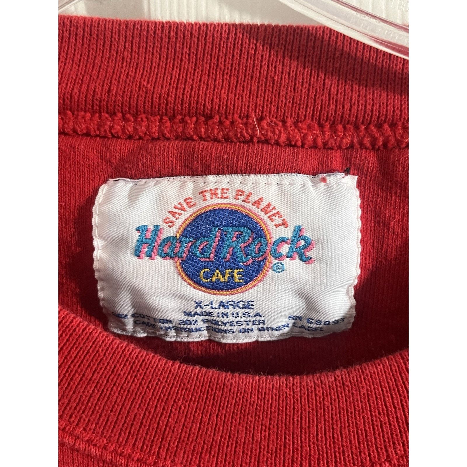 Hard Rock Cafe Vtg Hard Rock Cafe Las Vegas Crewneck Sweatshirt Sz XL Red Size US XL / EU 56 / 4 - 2 Thumbnail