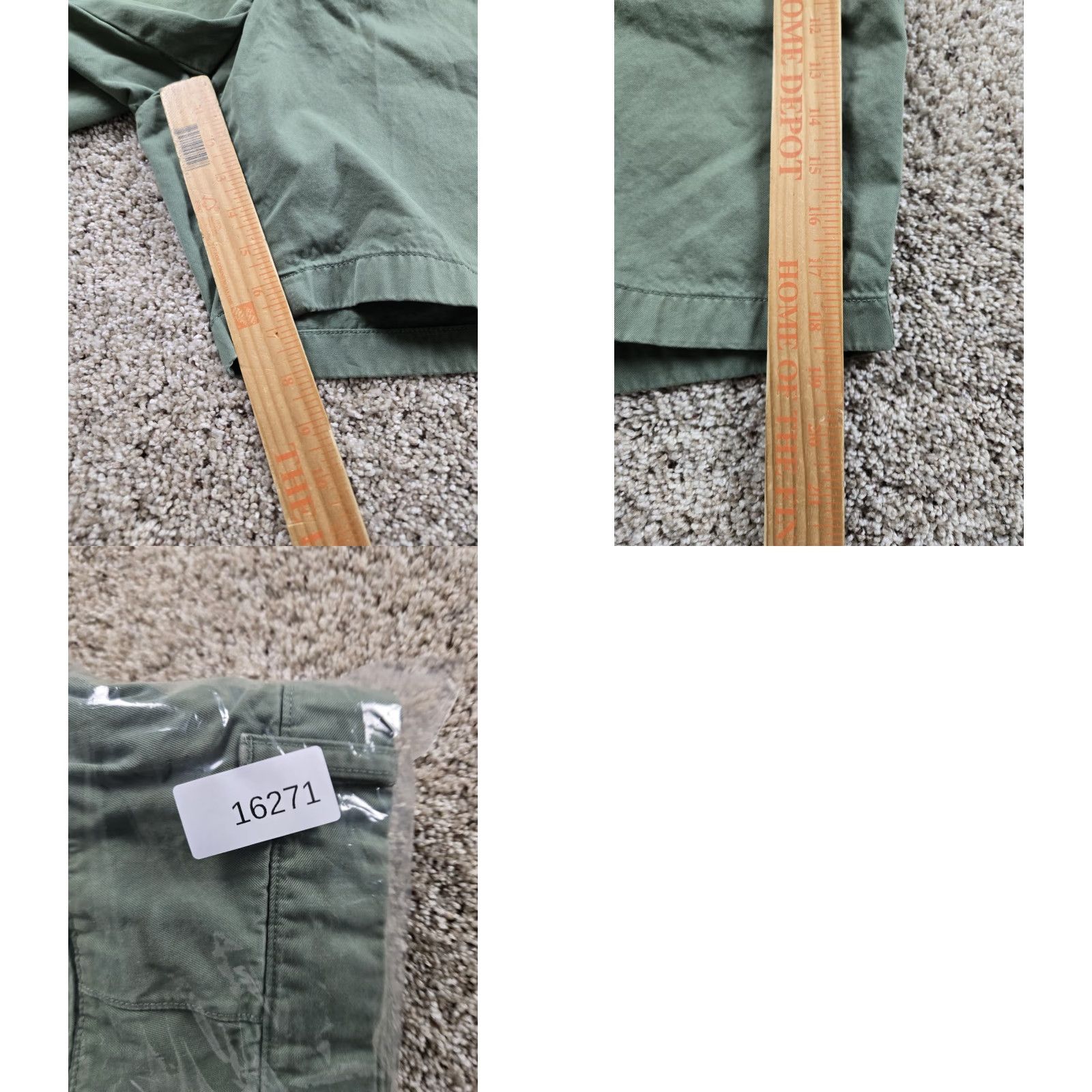 Uniqlo Uniqlo Chino Shorts Mens XL Green Classic Casual Flat Front Cotton Drawstring Size US 36 / EU 52 - 8 Thumbnail