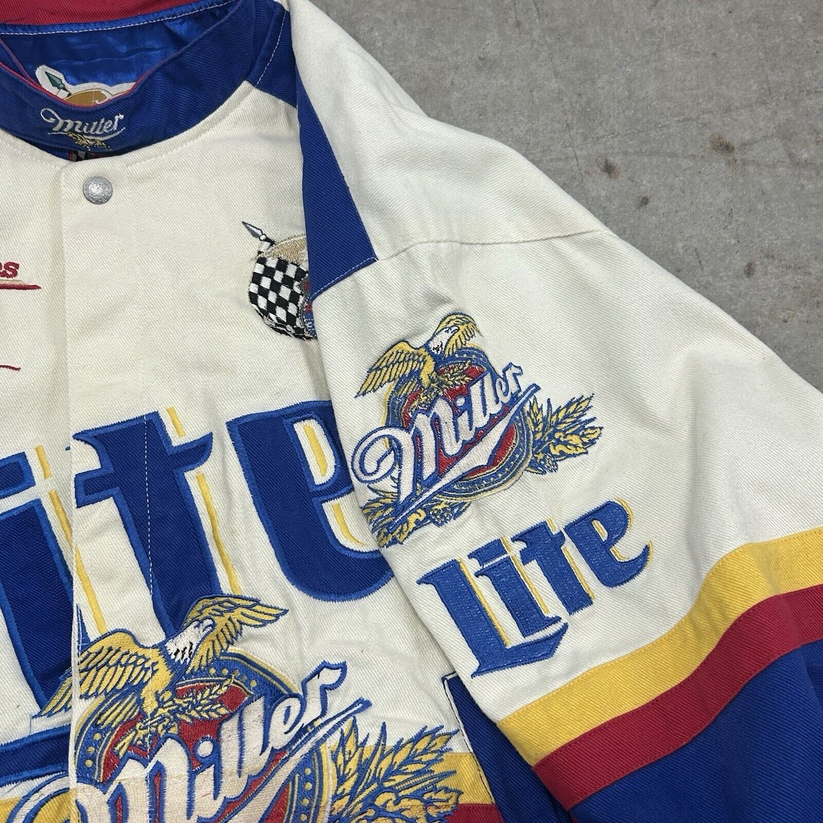 Jeff Hamilton Vintage Jeff Hamilton NASCAR Miller Lite Rusty Racing Jacket Size US L / EU 52-54 / 3 - 6 Thumbnail
