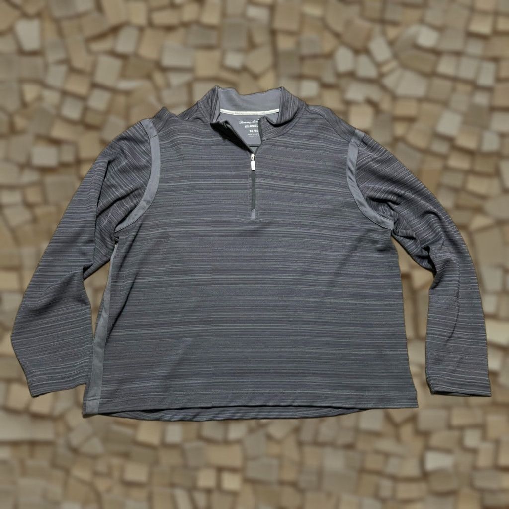 Tommy Bahama Tommy Bahama Sweater Men's XL Black Long Sleeve 1/4 Zip Up Pullover Regular Fit Casual 1/4 Zip Size US XL / EU 56 / 4 - 1 Thumbnail