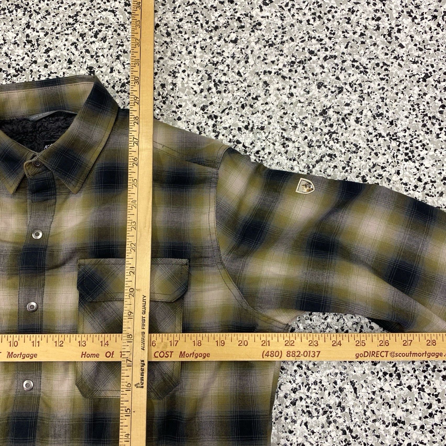 Vintage KUHL Joyrydr Shirt Jacket Mens Small Shacket Sherpa Lined Flannel Green Size US S / EU 44-46 / 1 - 3 Thumbnail