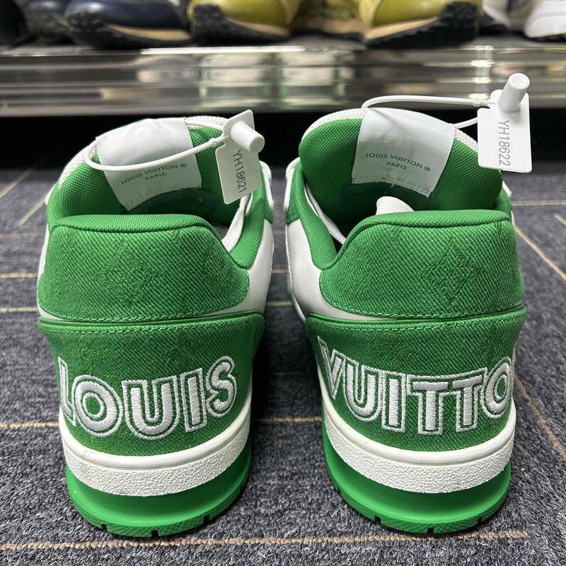 Louis Vuitton Louis Vuitton Trainer Low Top Sneakers in White Green -2508 Size US 8.5 / EU 41-42 - 3 Thumbnail