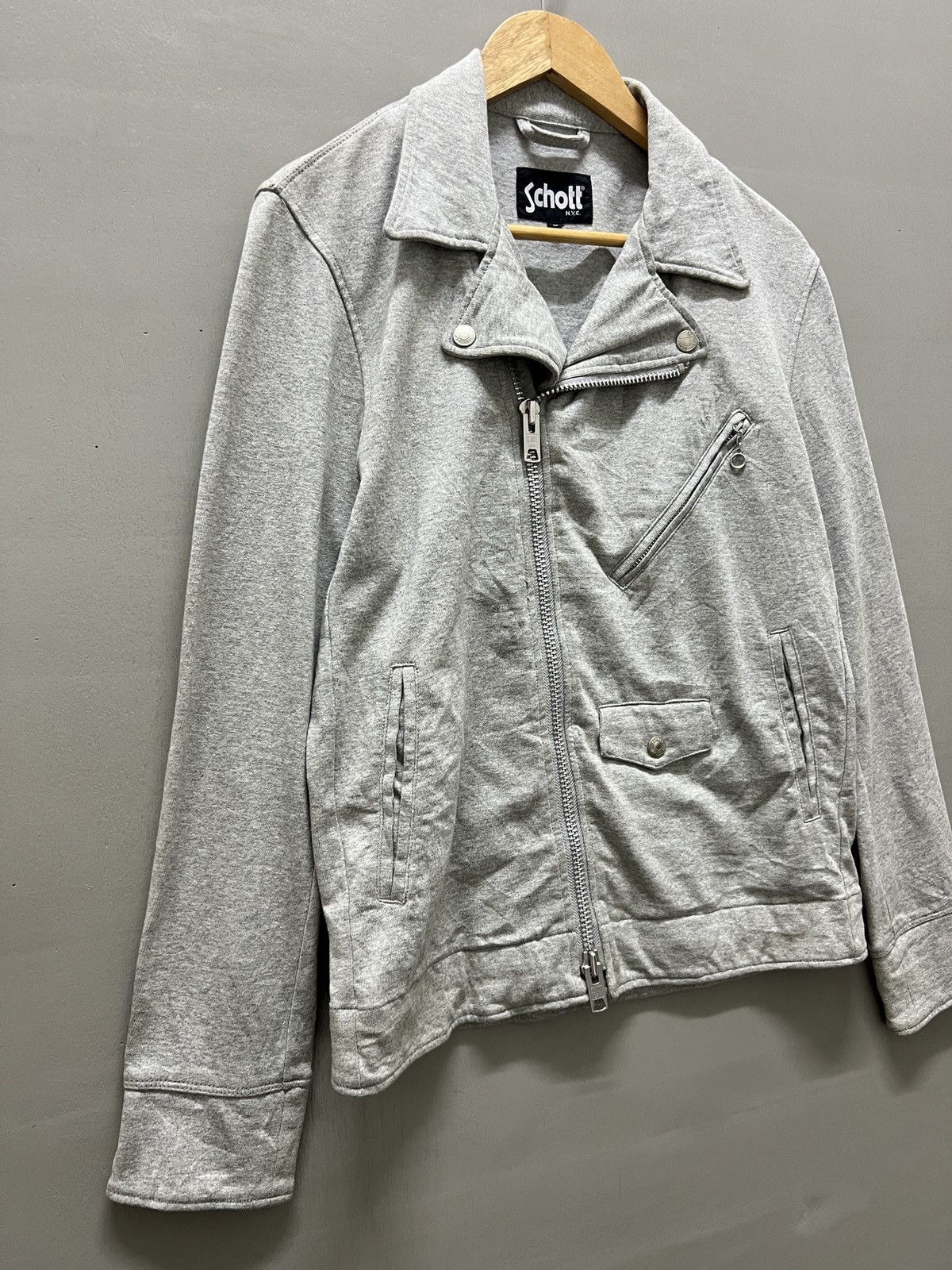 Schott Vintage Schott Double Collar Perfecto Cotton Sweats Jacket Size US M / EU 48-50 / 2 - 2 Thumbnail