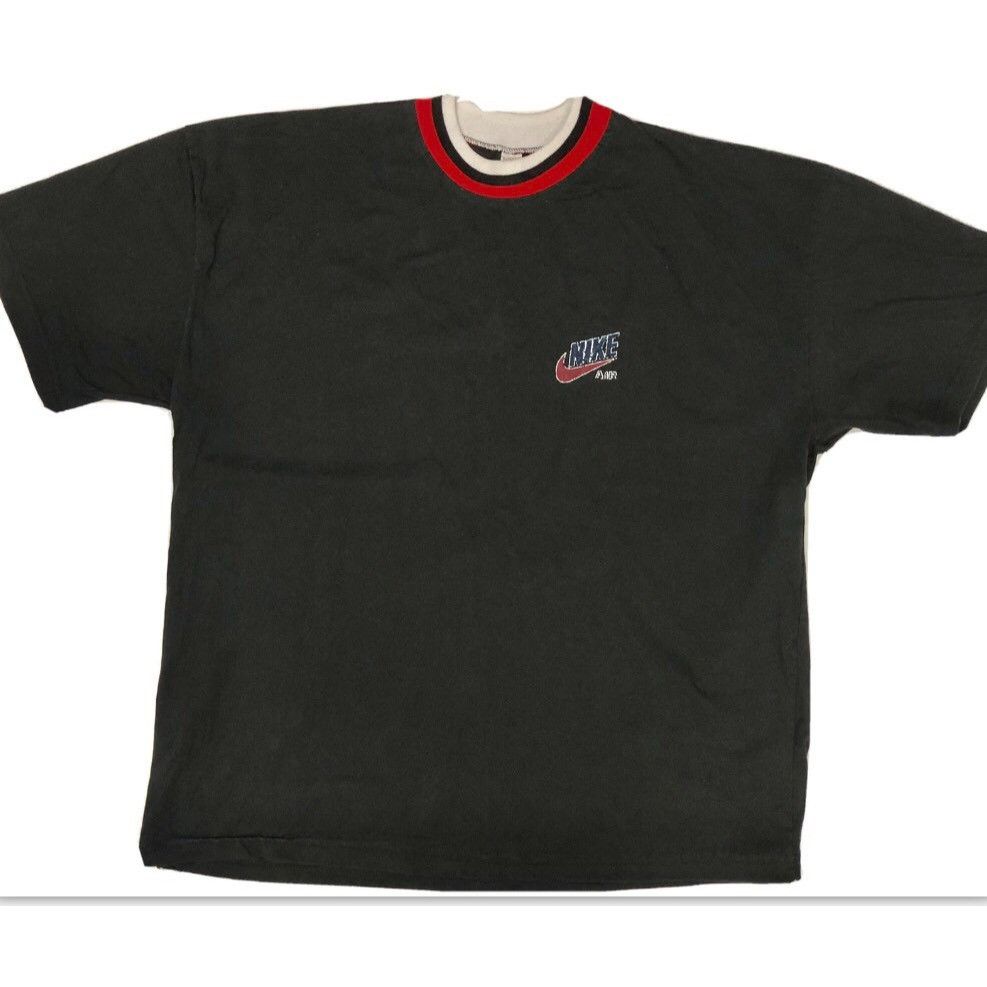 Nike Vtg NIKE AIR T Shirt Spell Out Logo RINGER Streetwear Size US XL / EU 56 / 4 - 2 Thumbnail