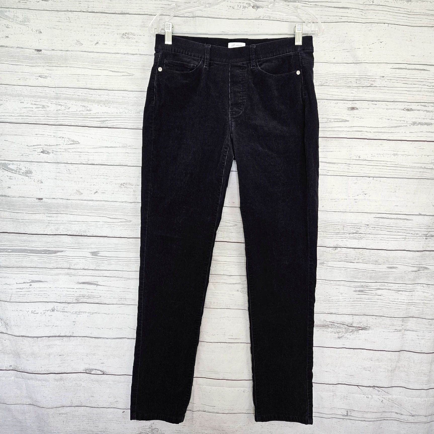 J. Jill J Jill Womens Corduroy Pants Sz Small Black Pull On Mid Rise Size 26" / US 2 / IT 38 - 2 Thumbnail