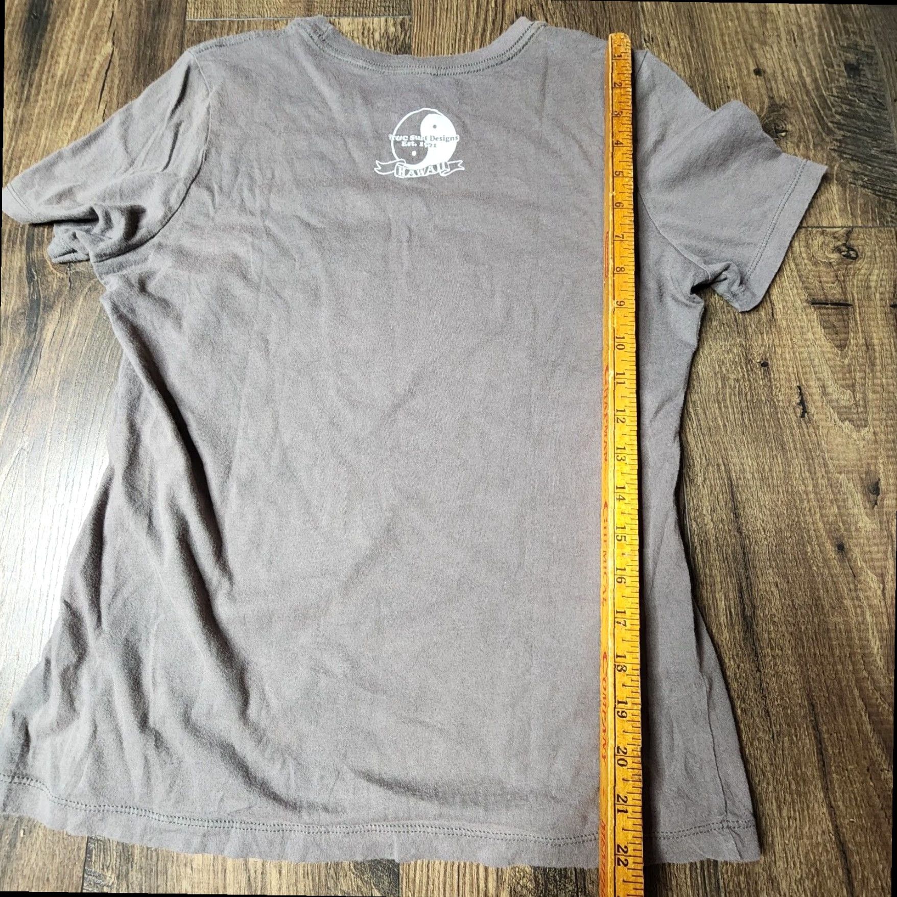 Vintage T&C Surf Designs Hawaii Stay Stoke Double Sided Gray Short Sleeve T-Shirt Womens Small Size S / US 4 / IT 40 - 2 Thumbnail