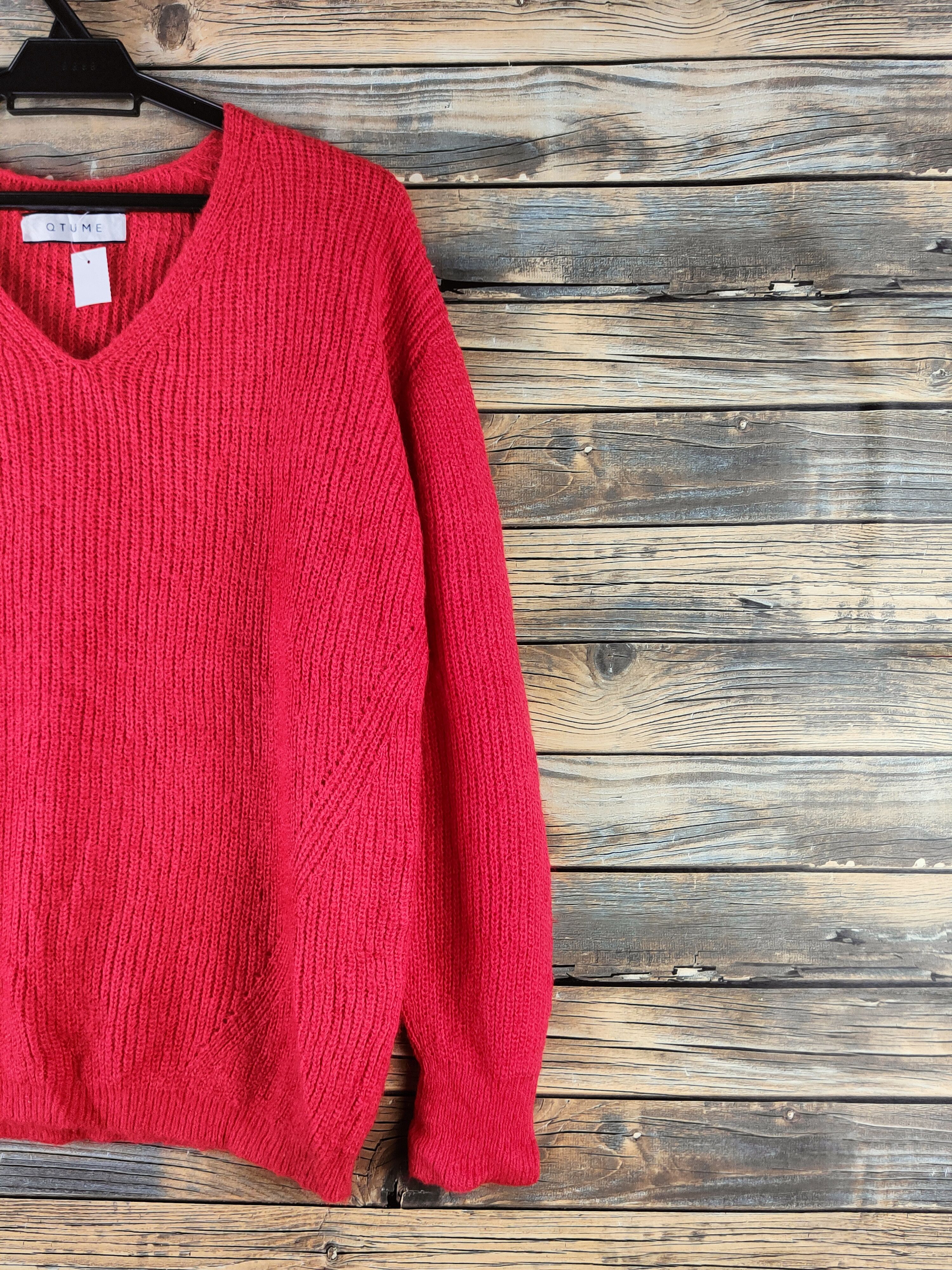 Japanese Brand DL Qtume Red Knitwear Sweatshirts #46-940 Size L / US 10 / IT 46 - 5 Thumbnail