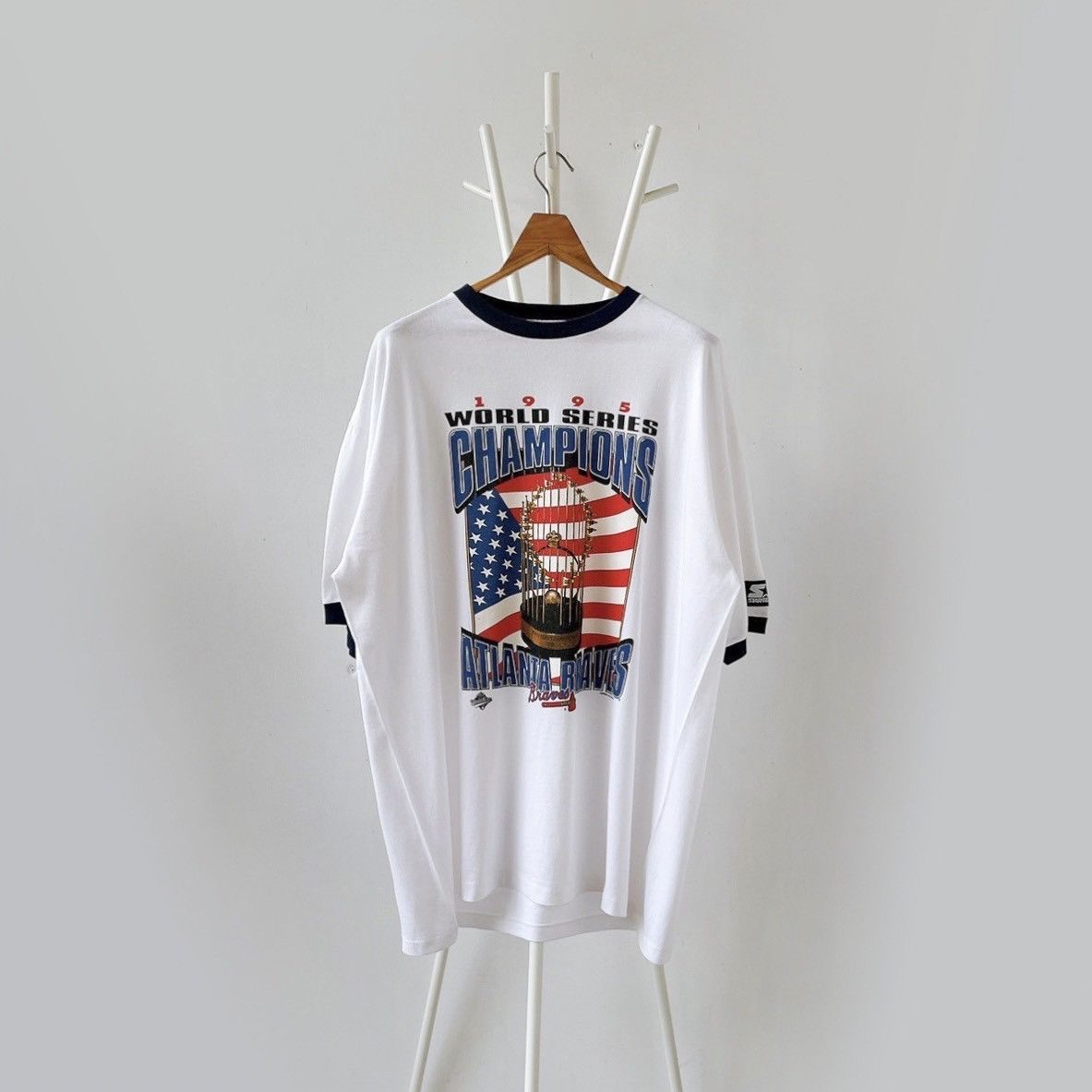 Starter × Vintage 90s Atlanta Braves MLB t-shirt/ XL Size US XL / EU 56 / 4 - 1 Thumbnail