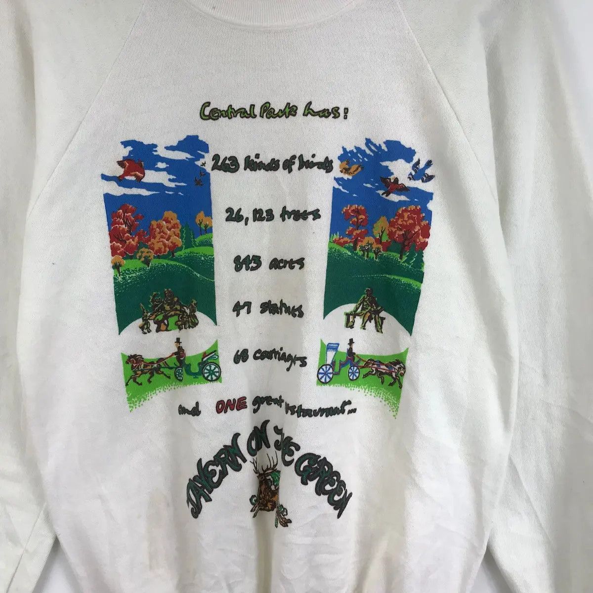 Anvil Vintage 80’ ANVIL Tavern On The Green Central Park Sweatshir Size M / US 6-8 / IT 42-44 - 2 Thumbnail