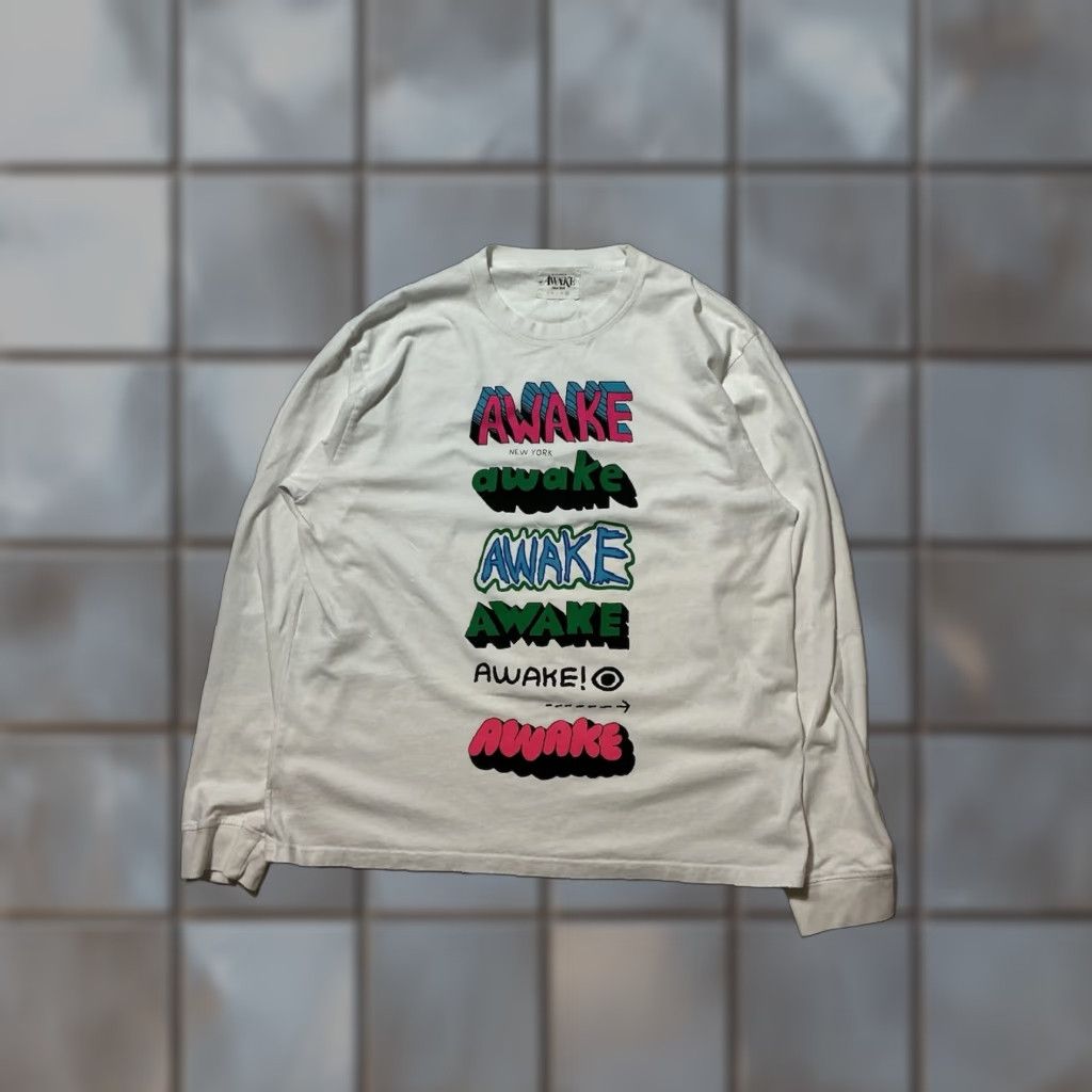 Awake NY VINTAGE Awake NY New York Graphic Logo White Long Sleeve Crewneck T-Shirt XXL Men Size US XXL / EU 58 / 5 - 1 Thumbnail