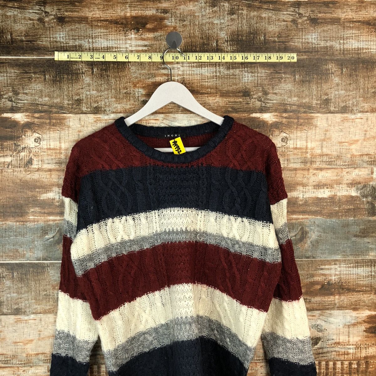 Homespun Knitwear Ingni Stripe japan sweatshirt Knitwear #A1732 Size M / US 6-8 / IT 42-44 - 2 Thumbnail
