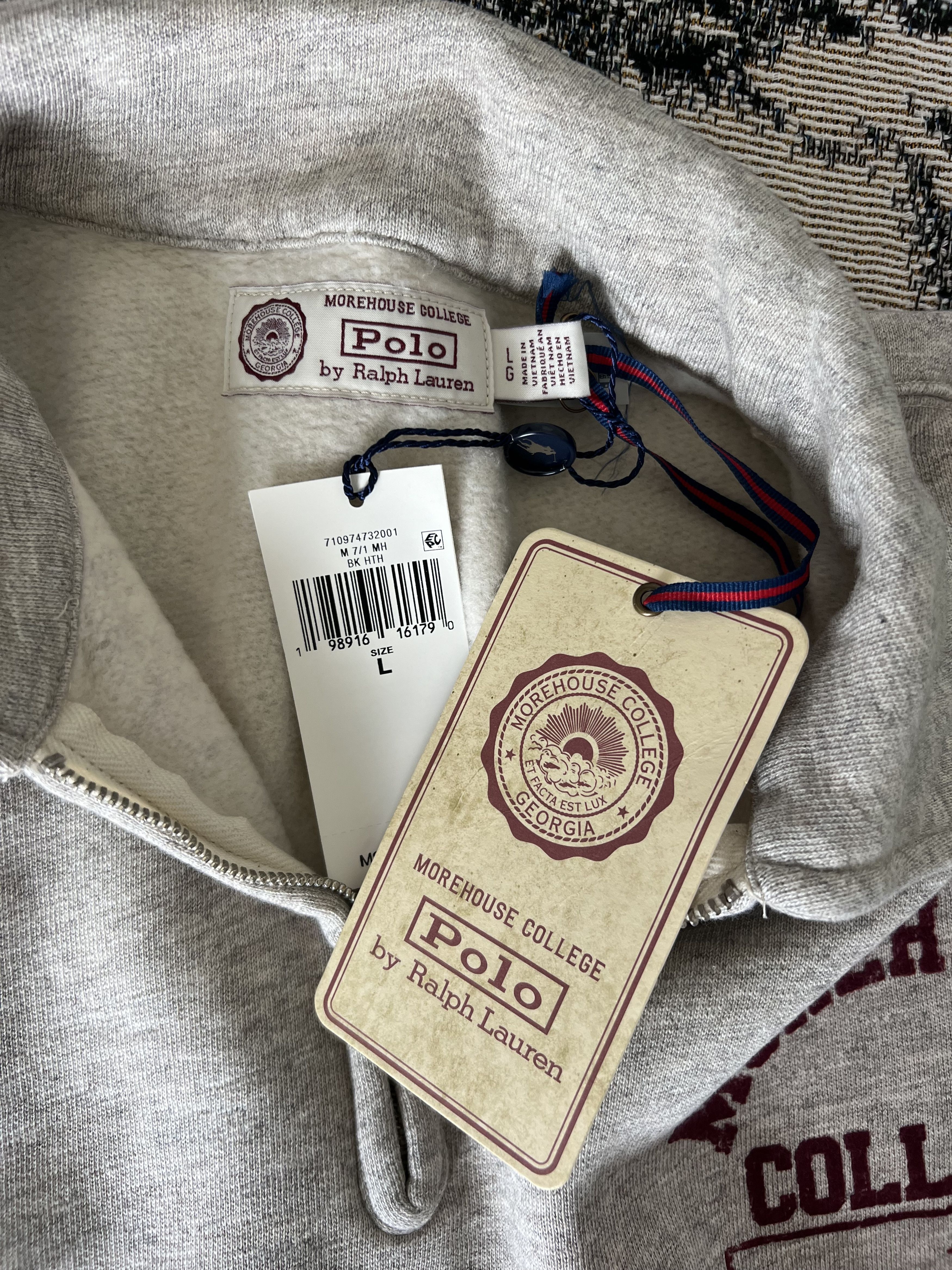 Polo Ralph Lauren Polo Ralph Lauren The Morehouse Polo Sweatshirt in Grey Size US L / EU 52-54 / 3 - 7 Thumbnail