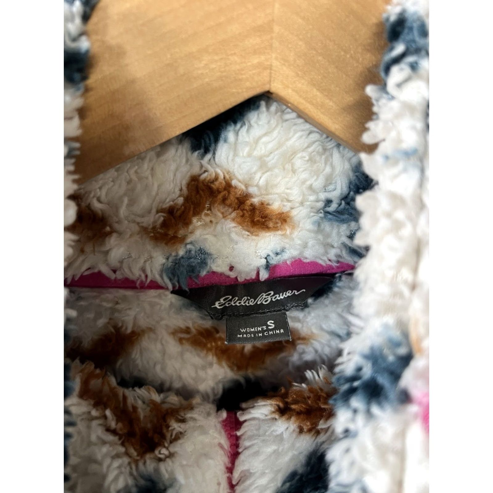 Eddie Bauer Eddie Bauer Womens White Abstract Sherpa Pullover Sweatshirt Size S Size S / US 4 / IT 40 - 3 Thumbnail