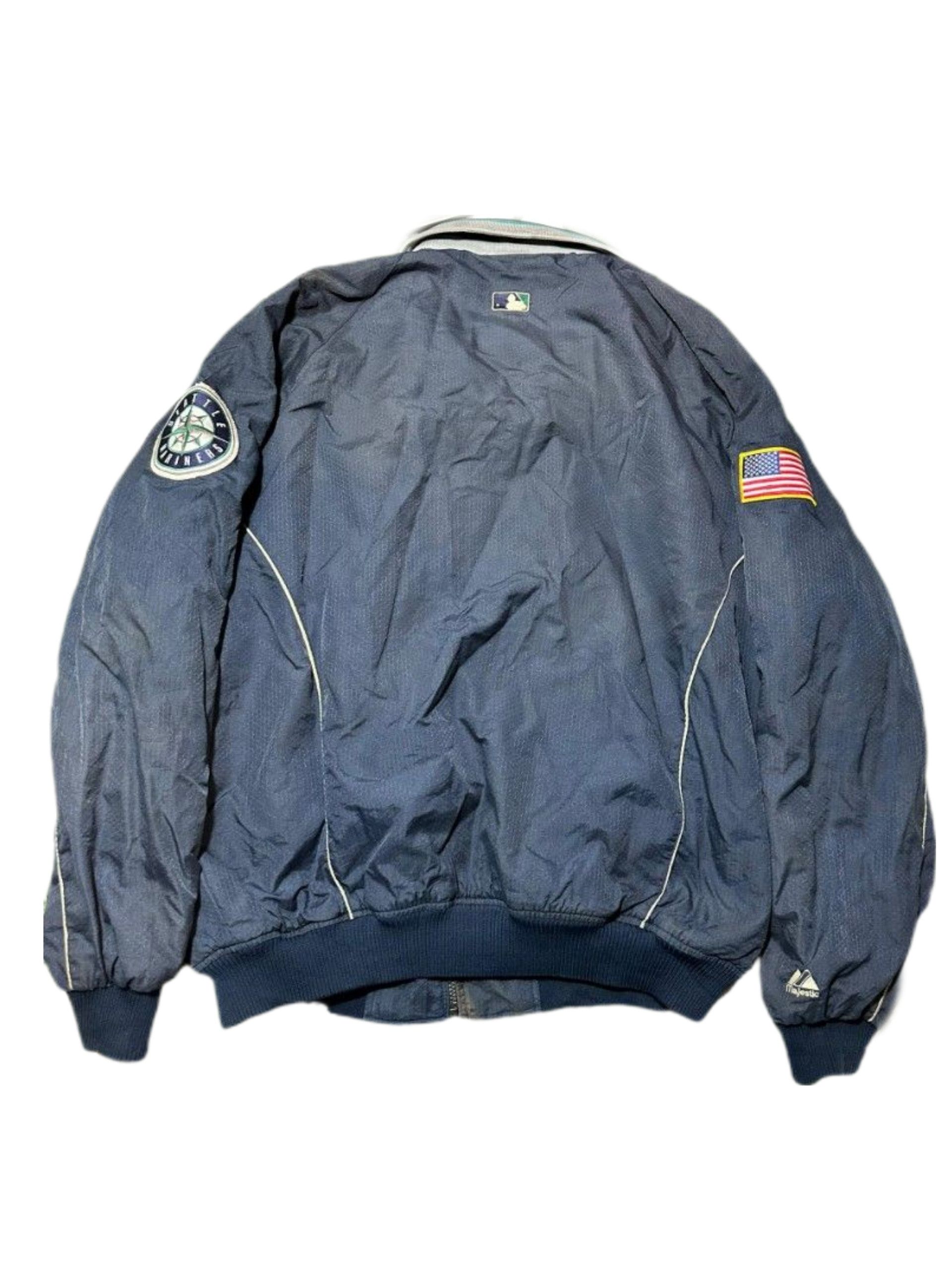 MLB RARE VINTAGE 90s Majestic Seattle Mariners Jacket Size US XL / EU 56 / 4 - 4 Thumbnail