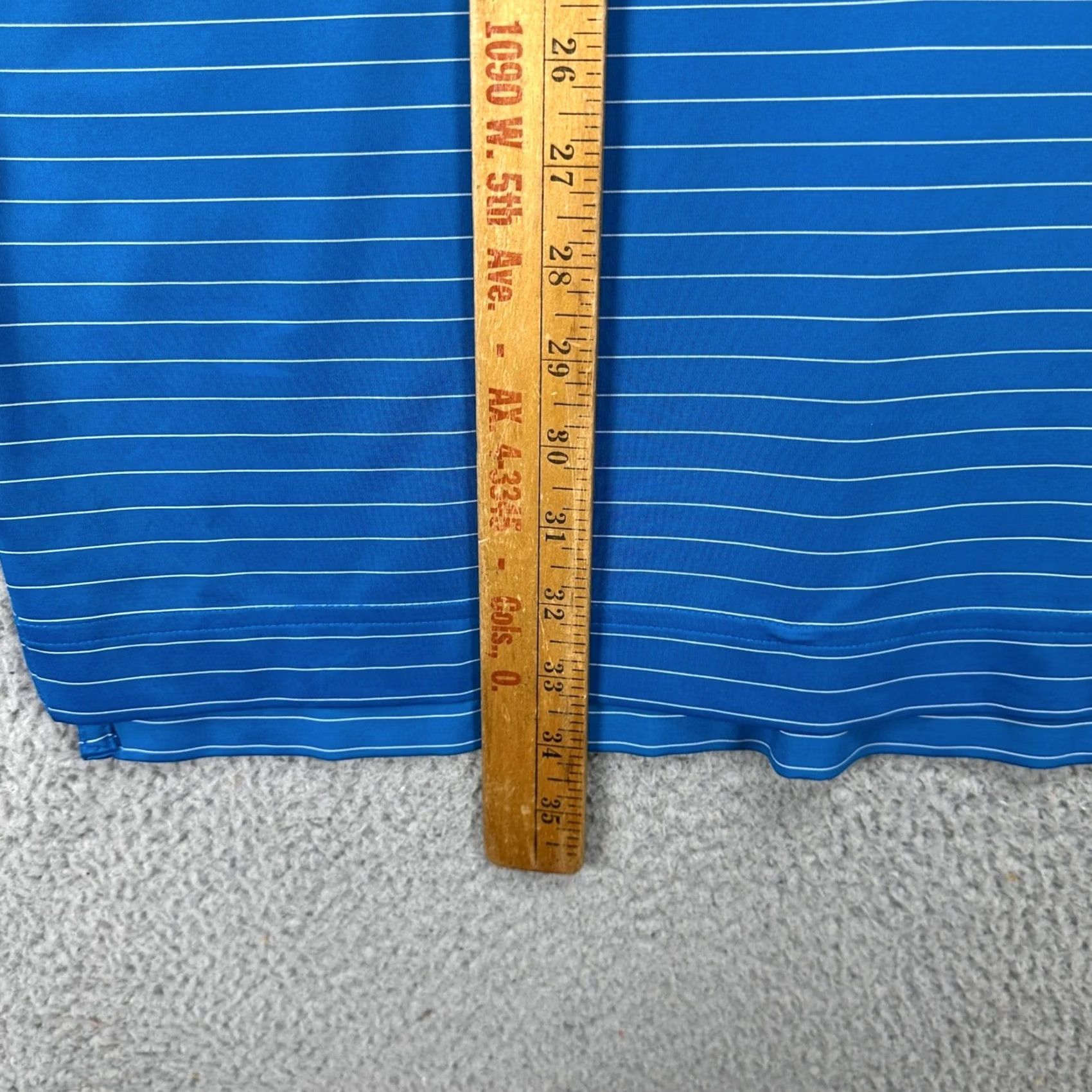 Footjoy FootJoy FJ Polo Shirt Mens XL Blue Pinstripe Rugby Stretch Short Sleeve Polo Adult Casual Golf Shirt Size US XL / EU 56 / 4 - 7 Thumbnail