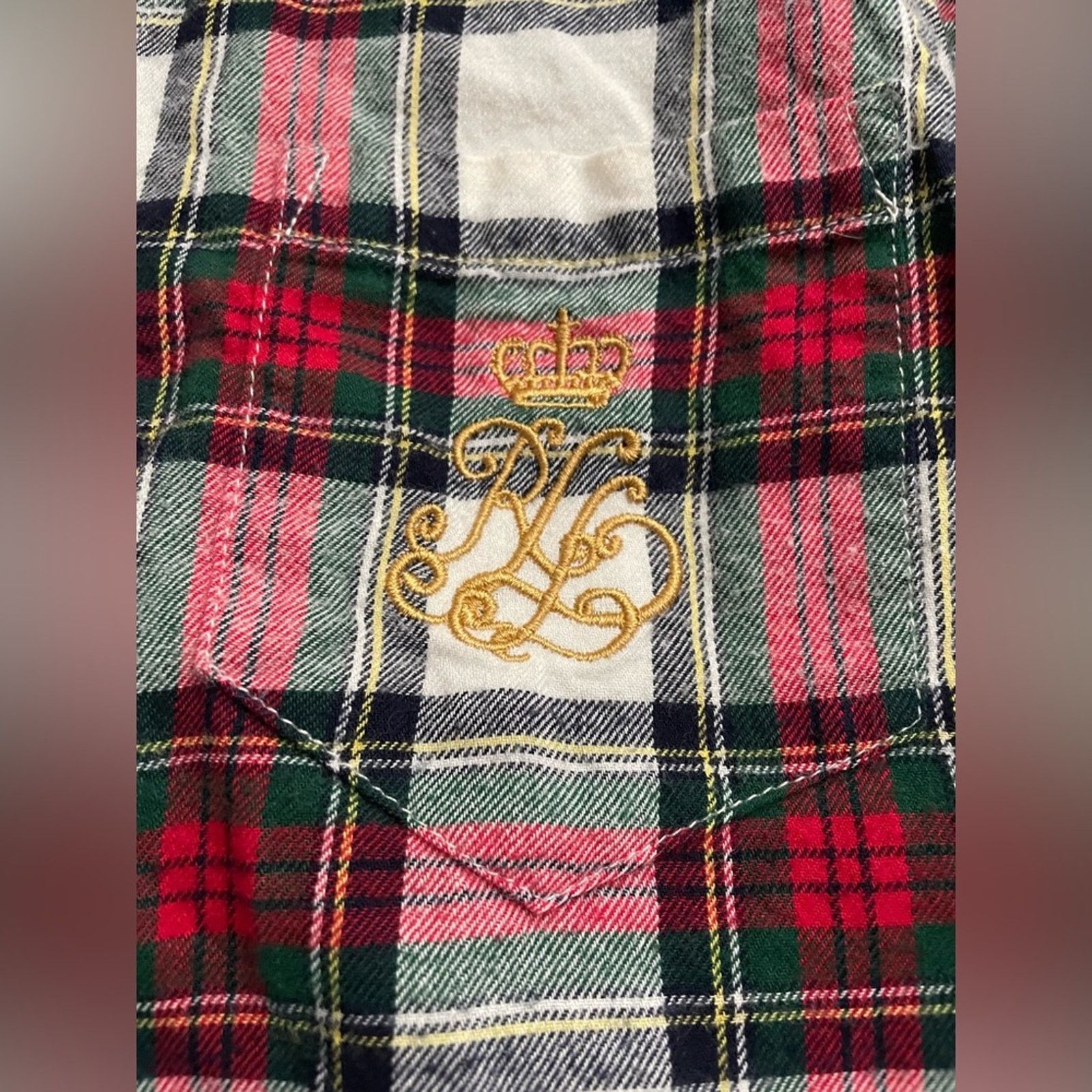 Ralph Lauren Ralph Lauren Plaid Pajama Set Gold Embroidered Emblem - M Size M / US 6-8 / IT 42-44 - 2 Thumbnail