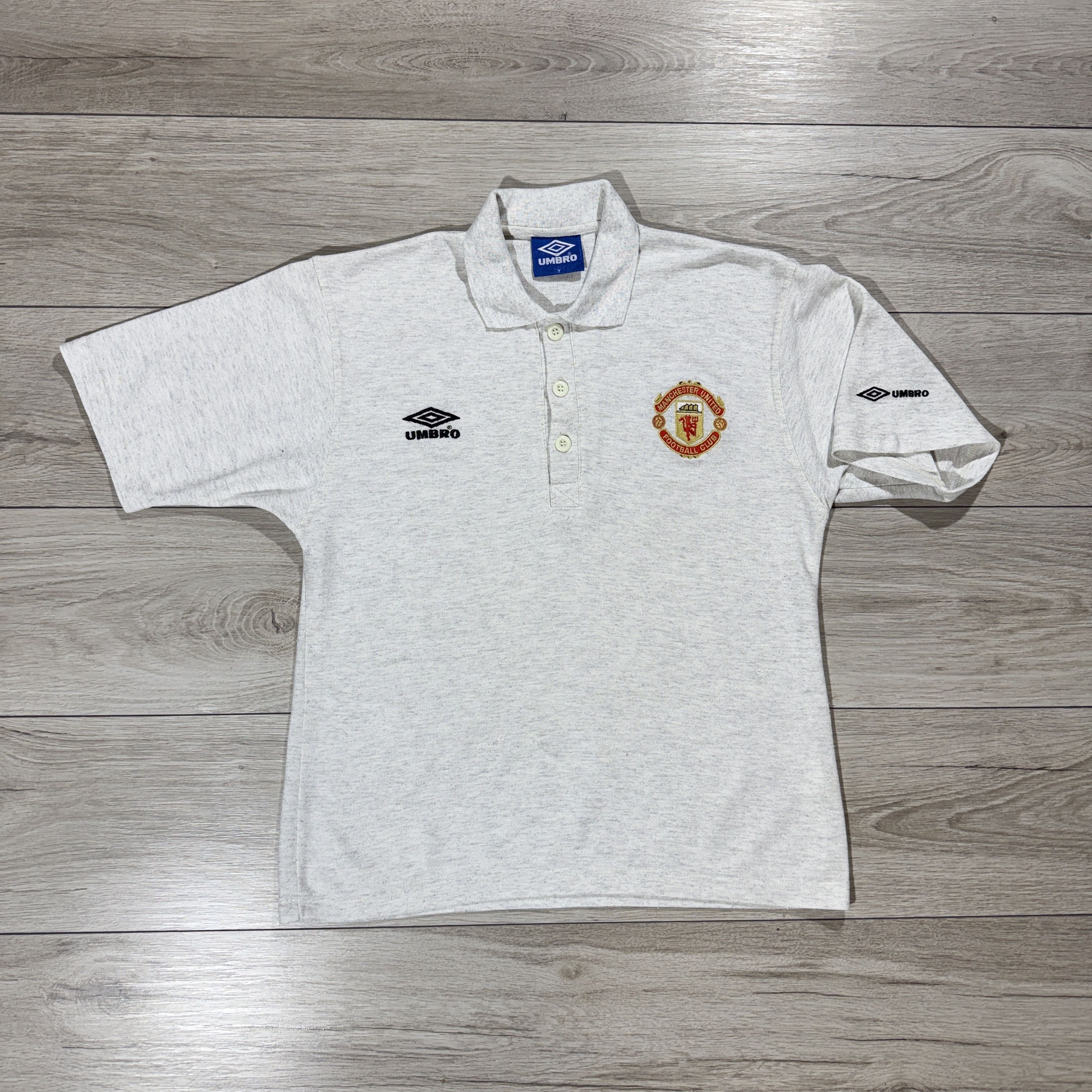 Umbro Vintage Umbro Manchester United Polo Shirt Grey 1998-1999 Size US M / EU 48-50 / 2 - 1 Thumbnail