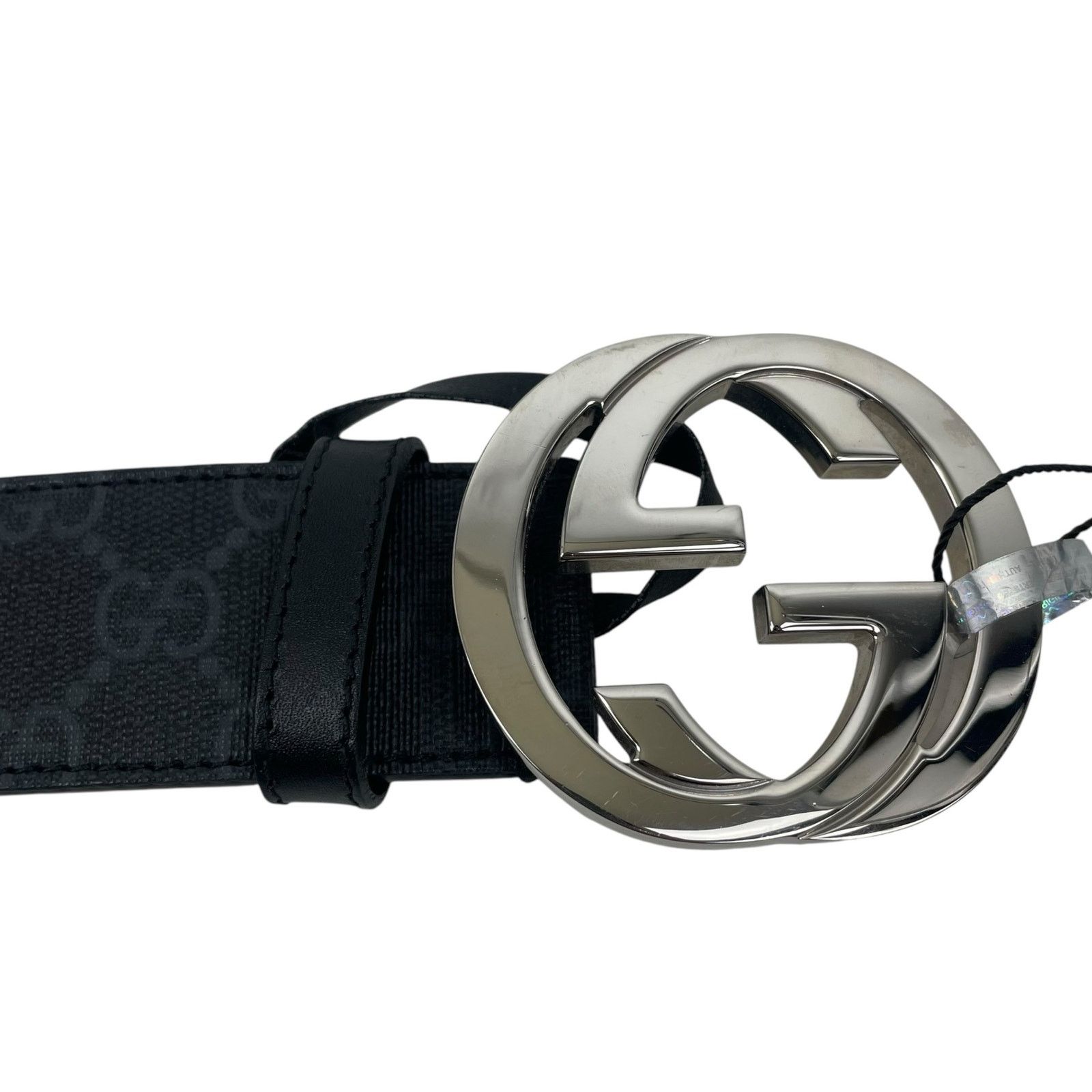 Gucci Gucci GG Interlocking Buckle Supreme Canvas Belt Black 80/32 Size 32 - 12 Thumbnail