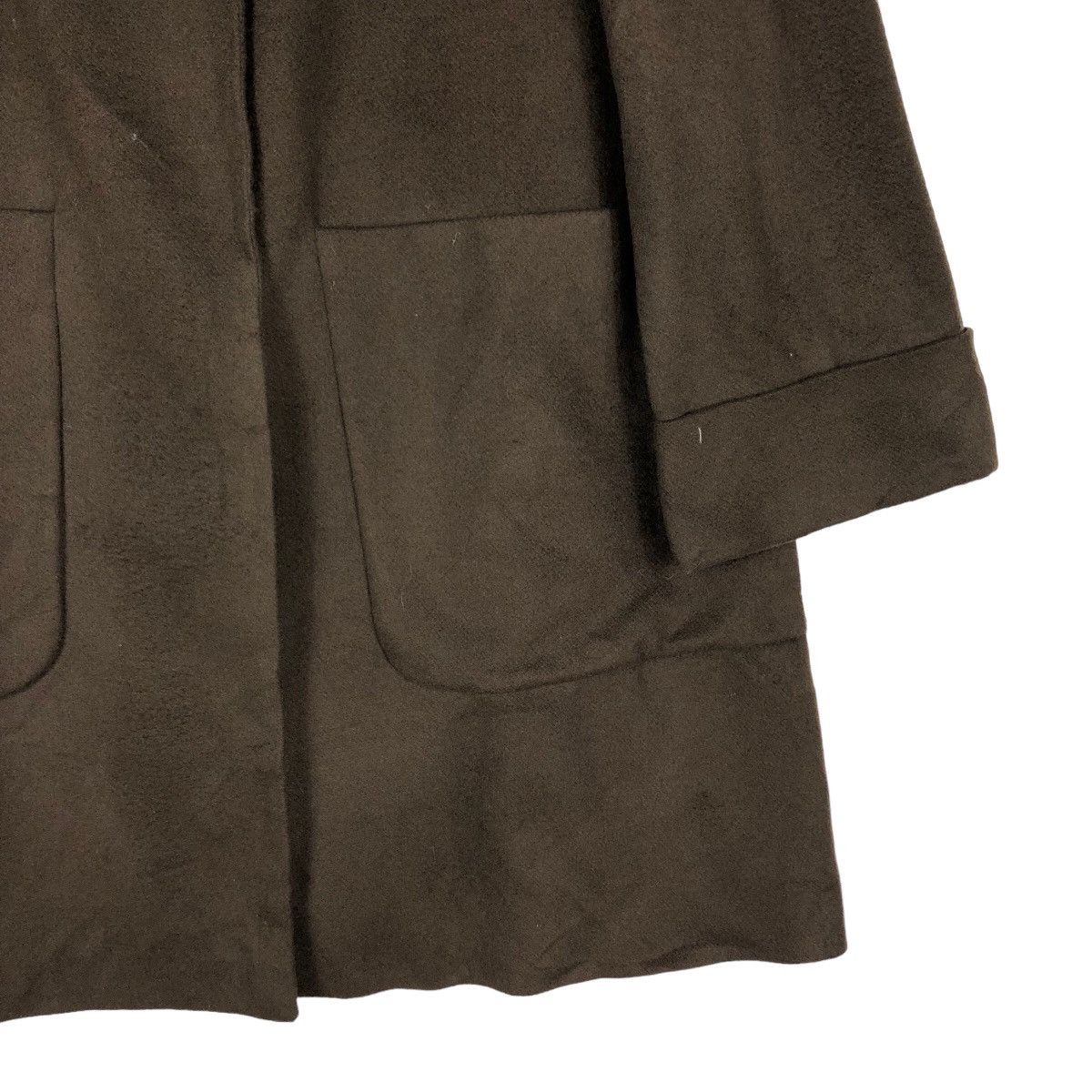 Cos 🔥Long Jacket Wool Herringbone Fly COS Rich Brown Size XS / US 0-2 / IT 36-38 - 5 Thumbnail