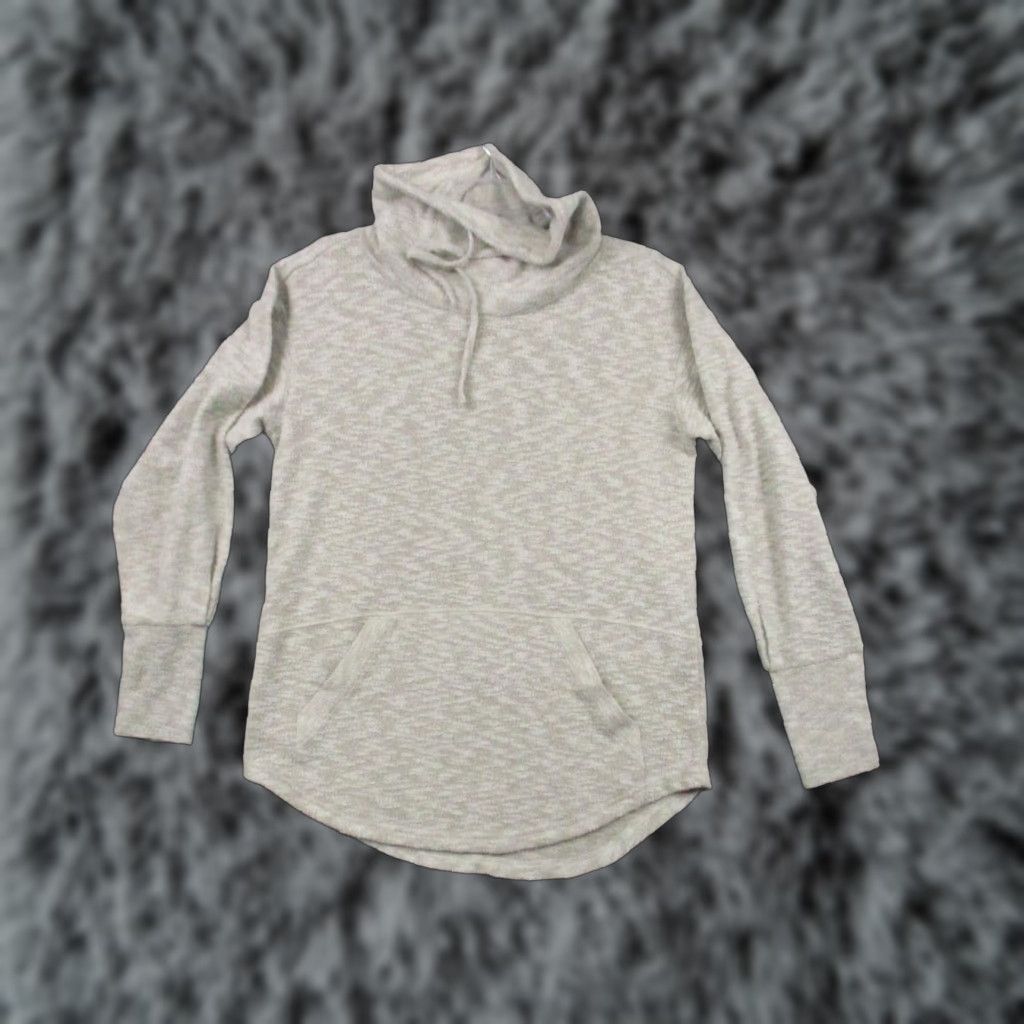 Prana PrAna Sweater Shirt Womens Small Pullover Cowl Neck Long Sleeve Pockets Outdoor Cream Ivory Size S / US 4 / IT 40 - 1 Thumbnail
