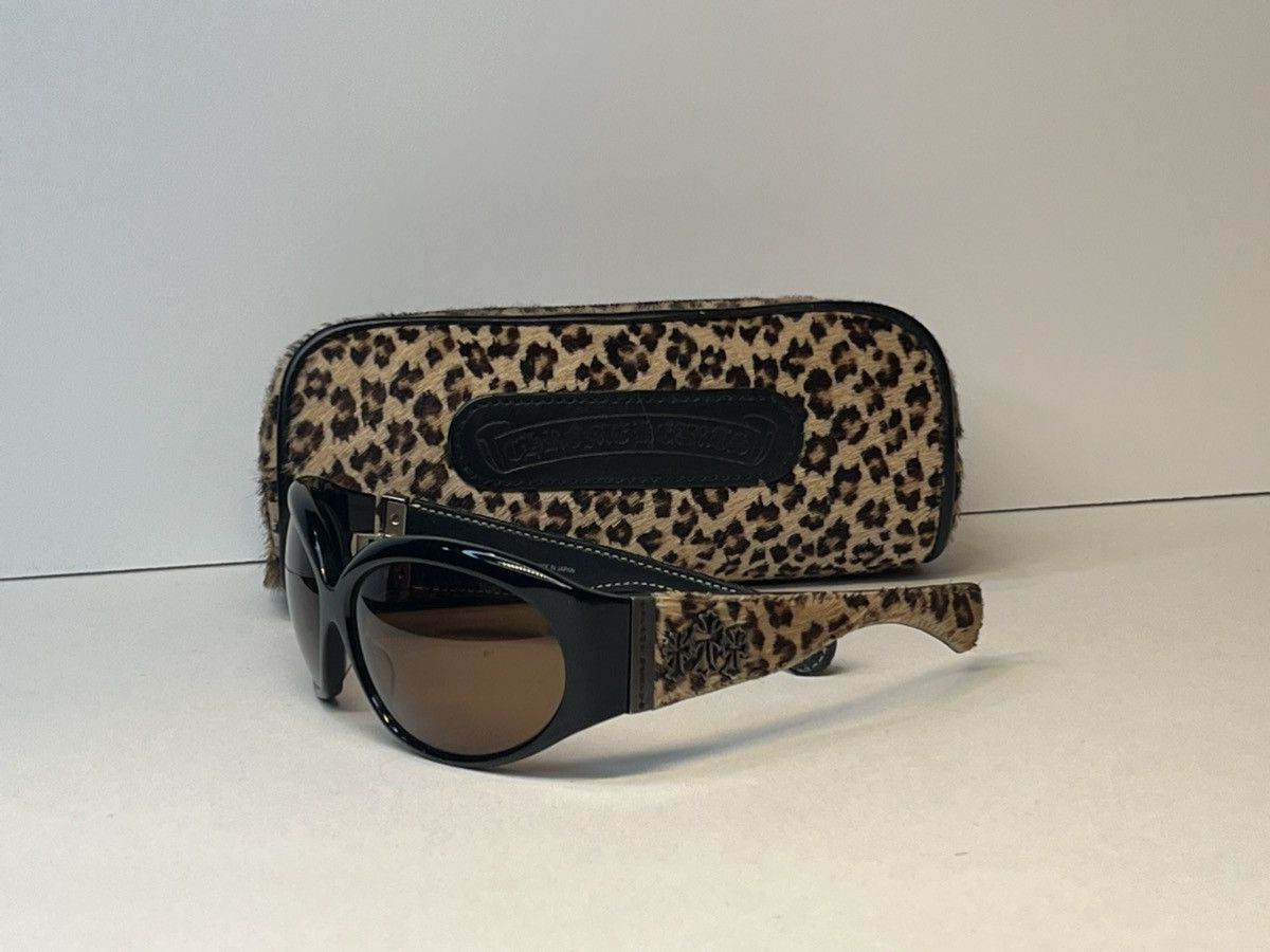 Chrome Hearts CHROME HEARTS Hard James Shield Sunglasses Cheetah