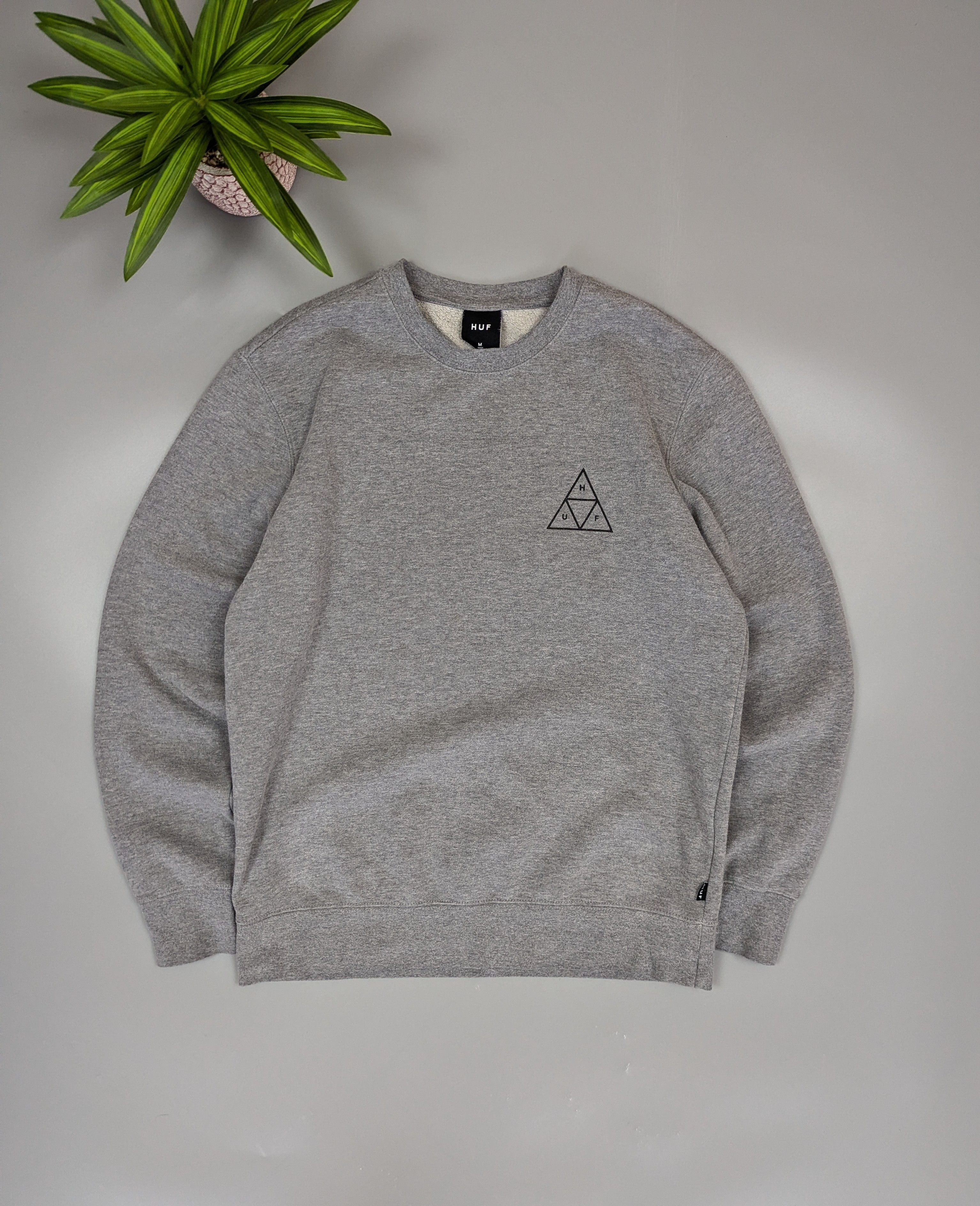 Huf HUF Essentials Triple Triangle Crewneck Sweatshirt Gray Sz S Size US M / EU 48-50 / 2 - 11 Thumbnail