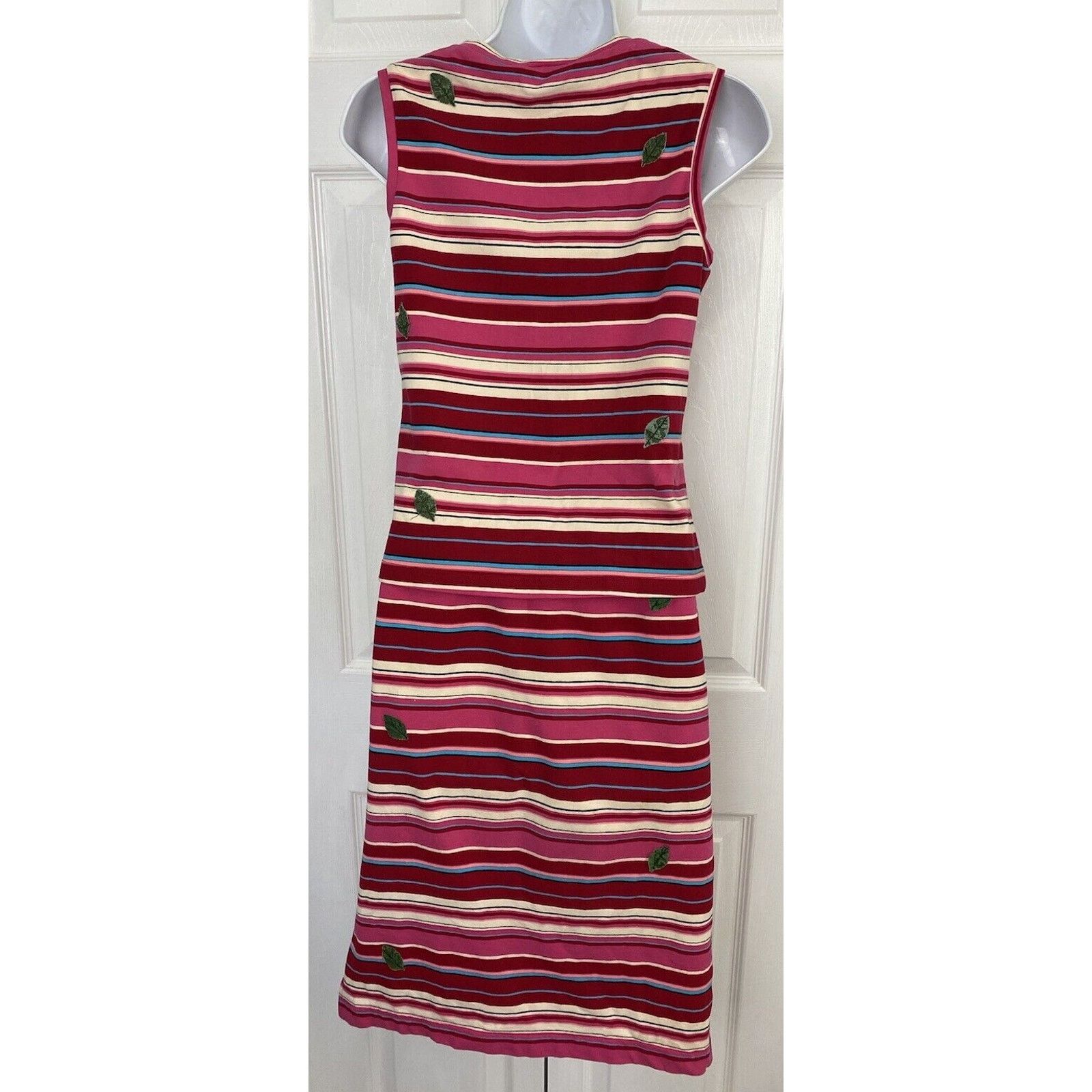 Cynthia Rowley VTG 90s Cynthia Rowley Striped Skirt Shirt Sleeveless Set Size 27" / US 4 / IT 40 - 6 Thumbnail