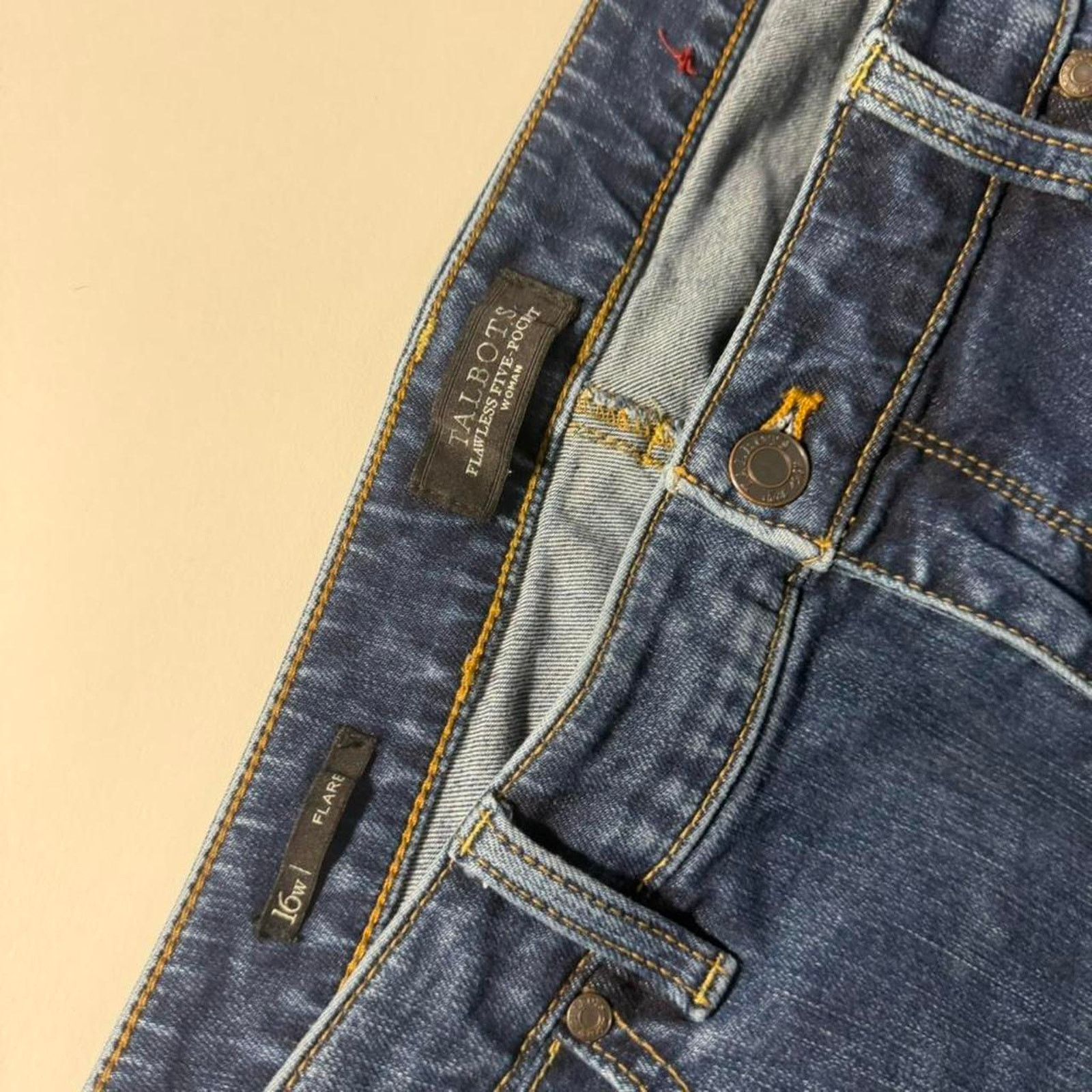 Vintage vintage 2000s flared darkwash talbots y2k bootcut jeans Size US 34 / EU 50 - 8 Thumbnail